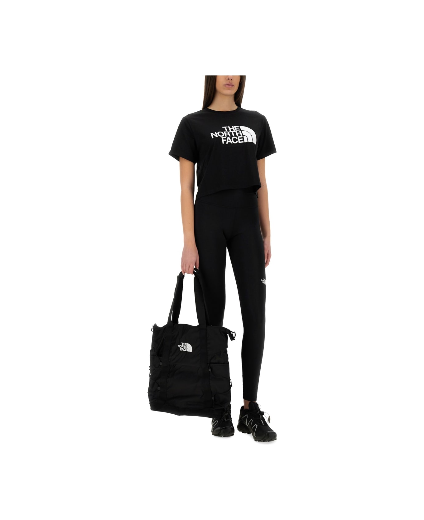 The North Face "easy" Short Waist T-shirt - BLACK