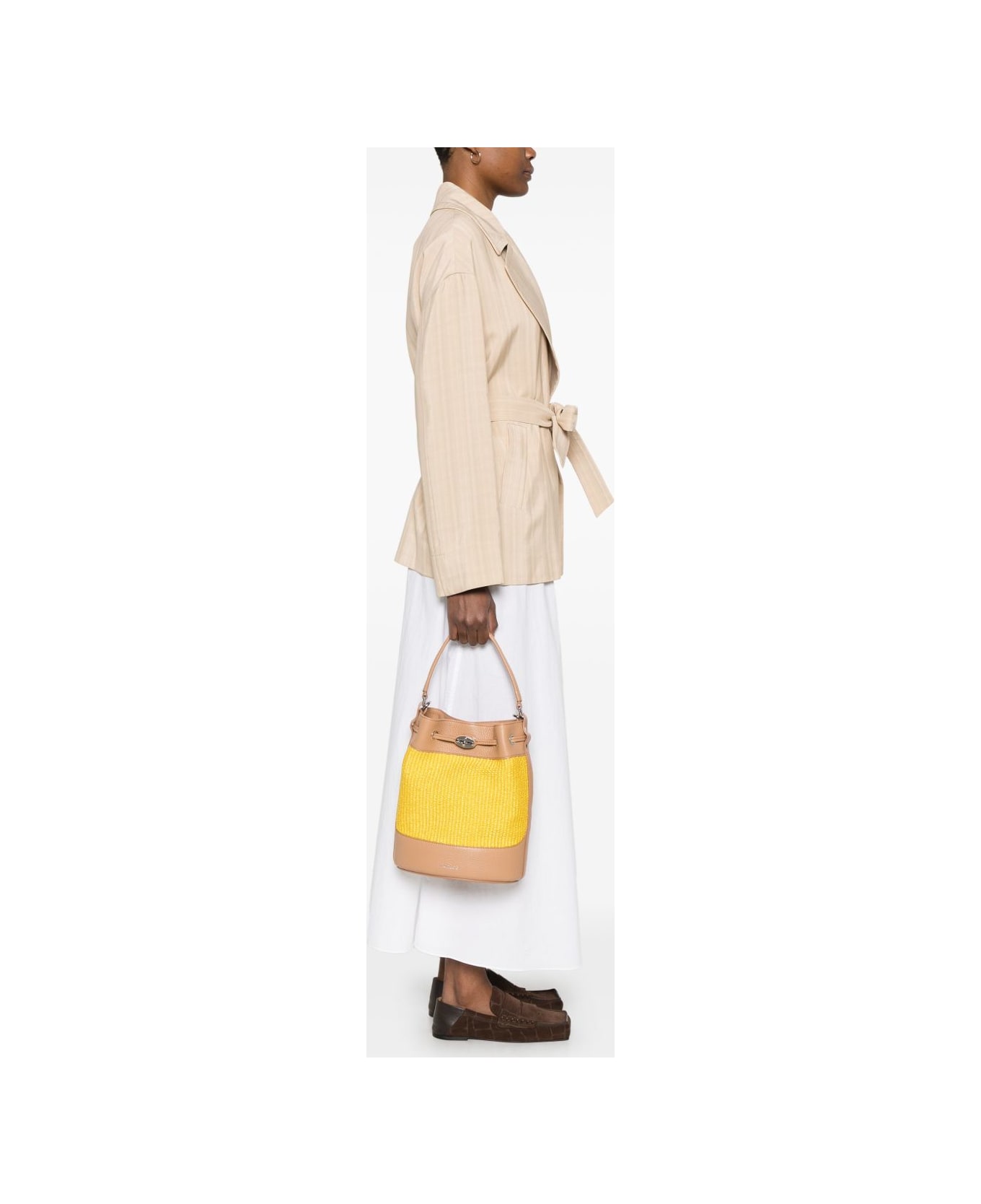 Zanellato Mondà Vimini Small Bucket Bag - Yellow