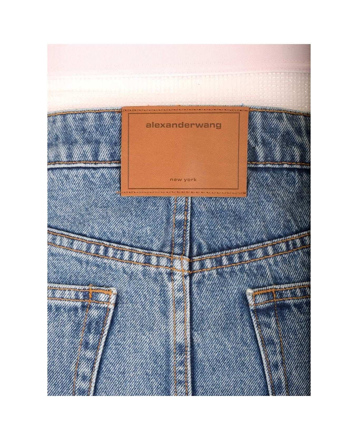 Alexander Wang Denim Mini Skirt - VINTAGEMEDIUMINDIGO