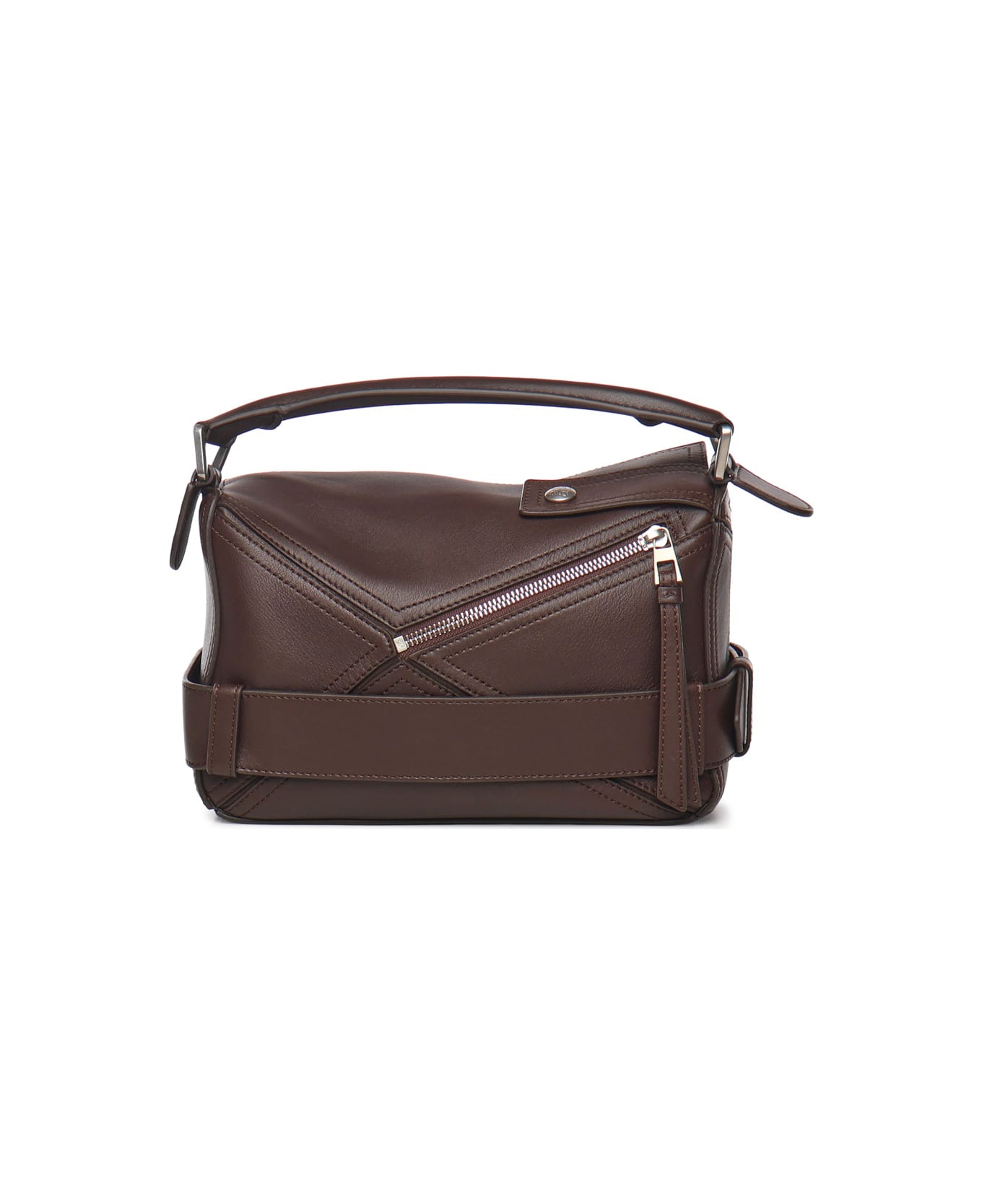 Loewe Small Puzzle Biker Bag - DARK BROWNIE
