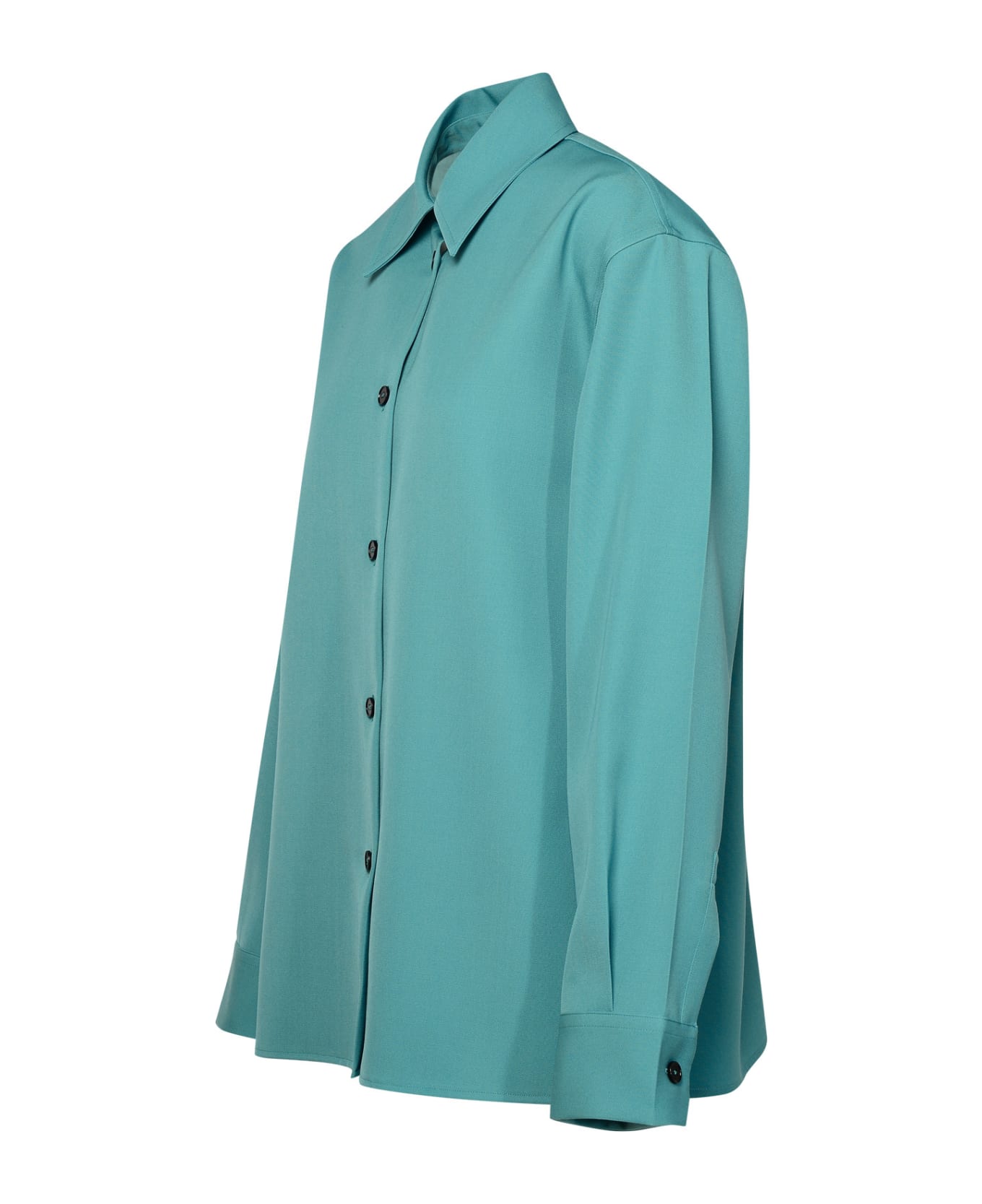 Jil Sander Turquoise Wool Shirt - Light Blue