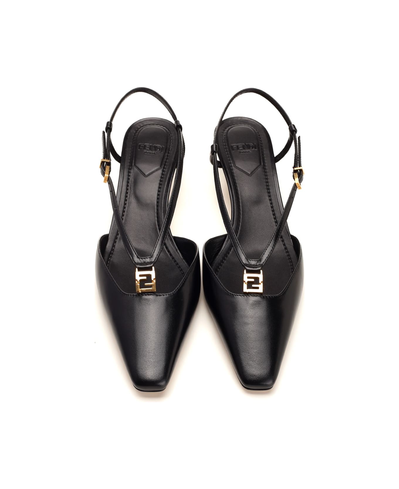Fendi "ffold" Slingback - Black