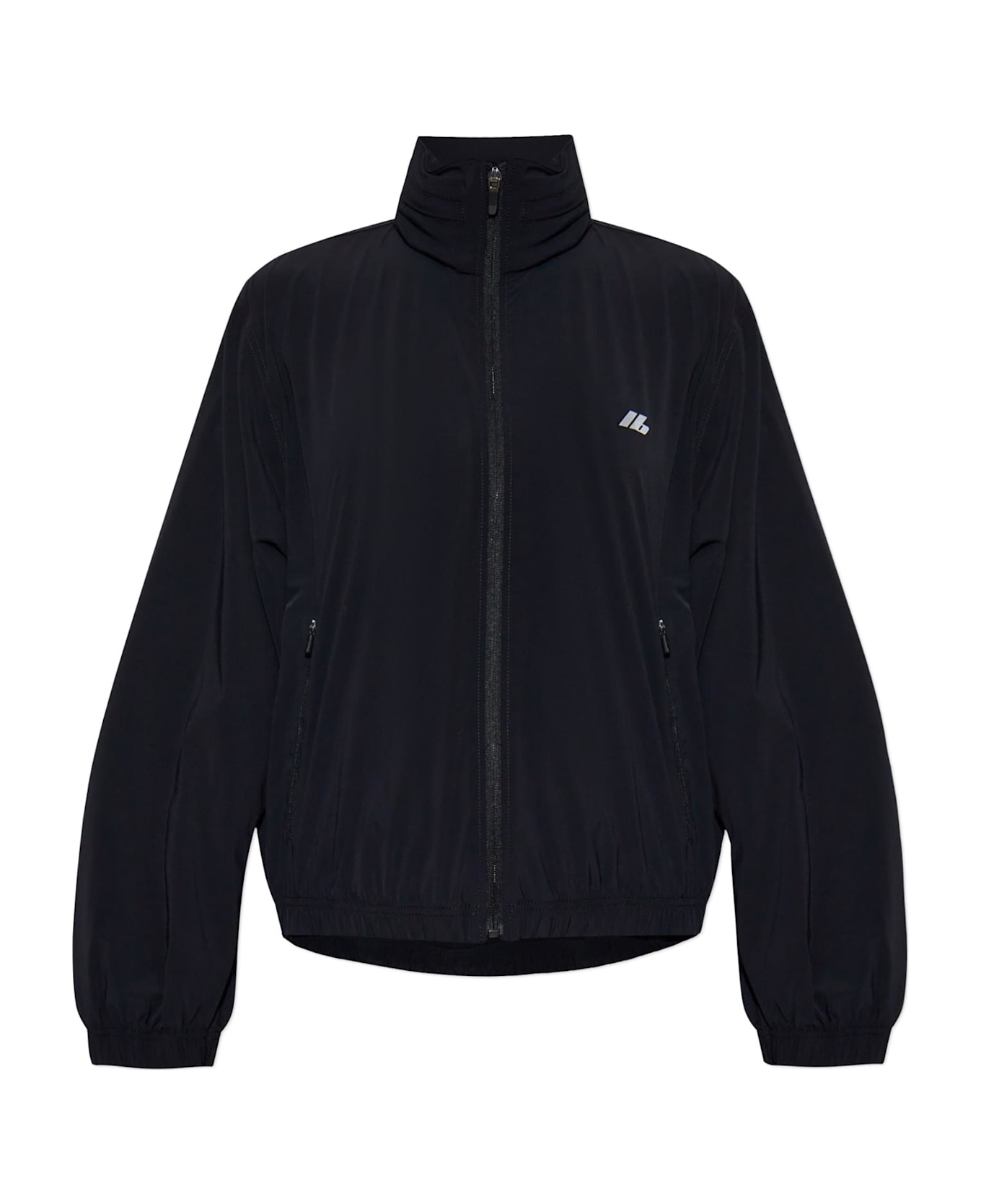 Balenciaga Light Jacket With Printed Logo - Black