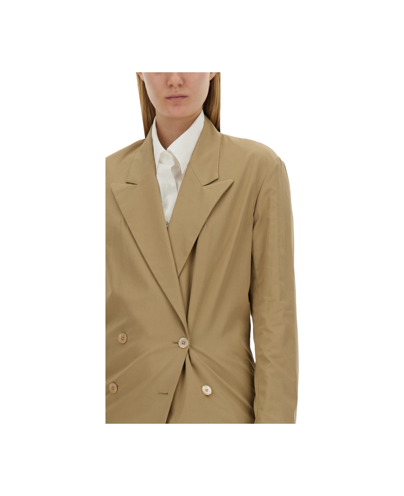 Dries Van Noten Double-breasted Shirt - BEIGE