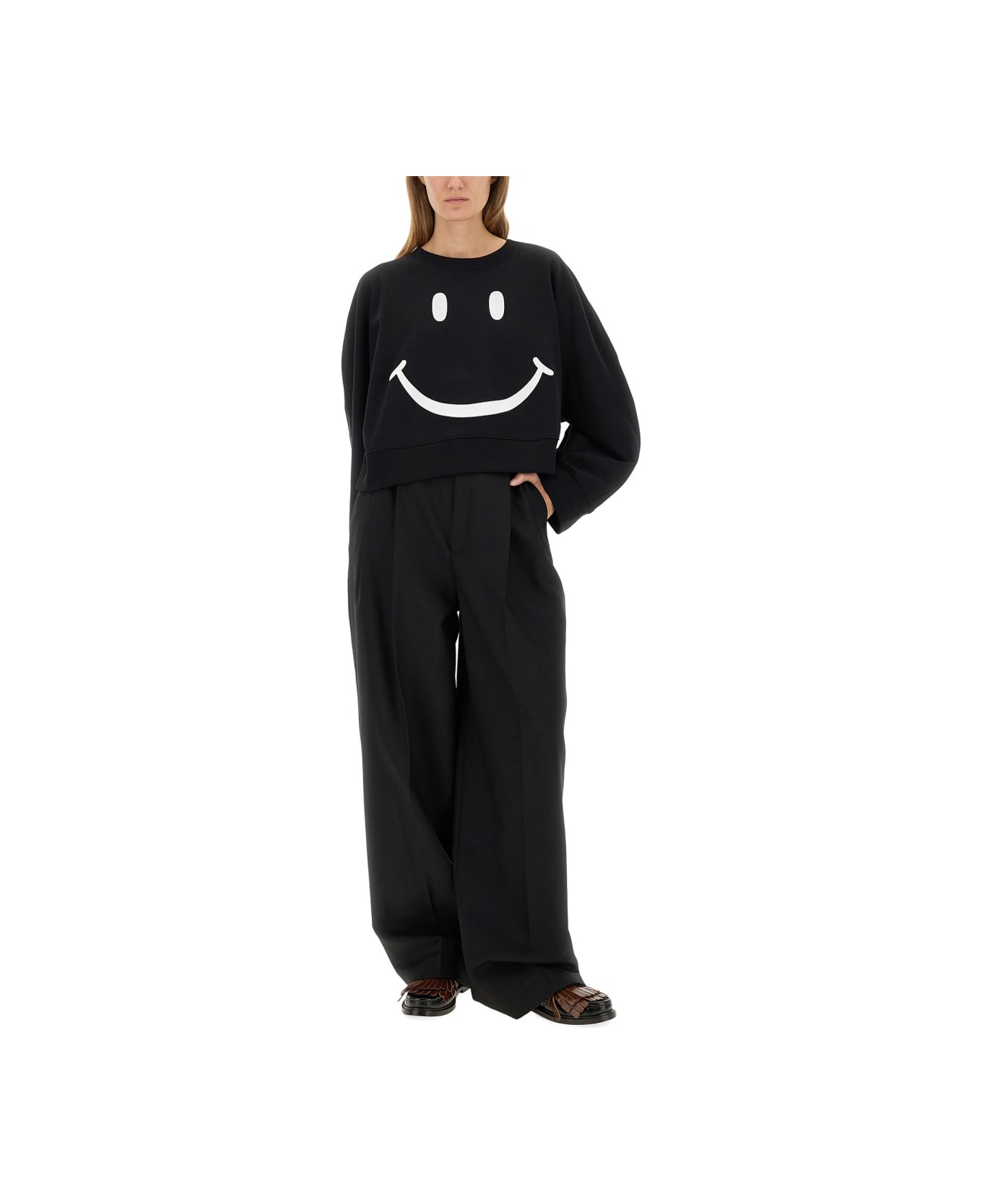 Moschino "smiley" Sweatshirt - BLACK