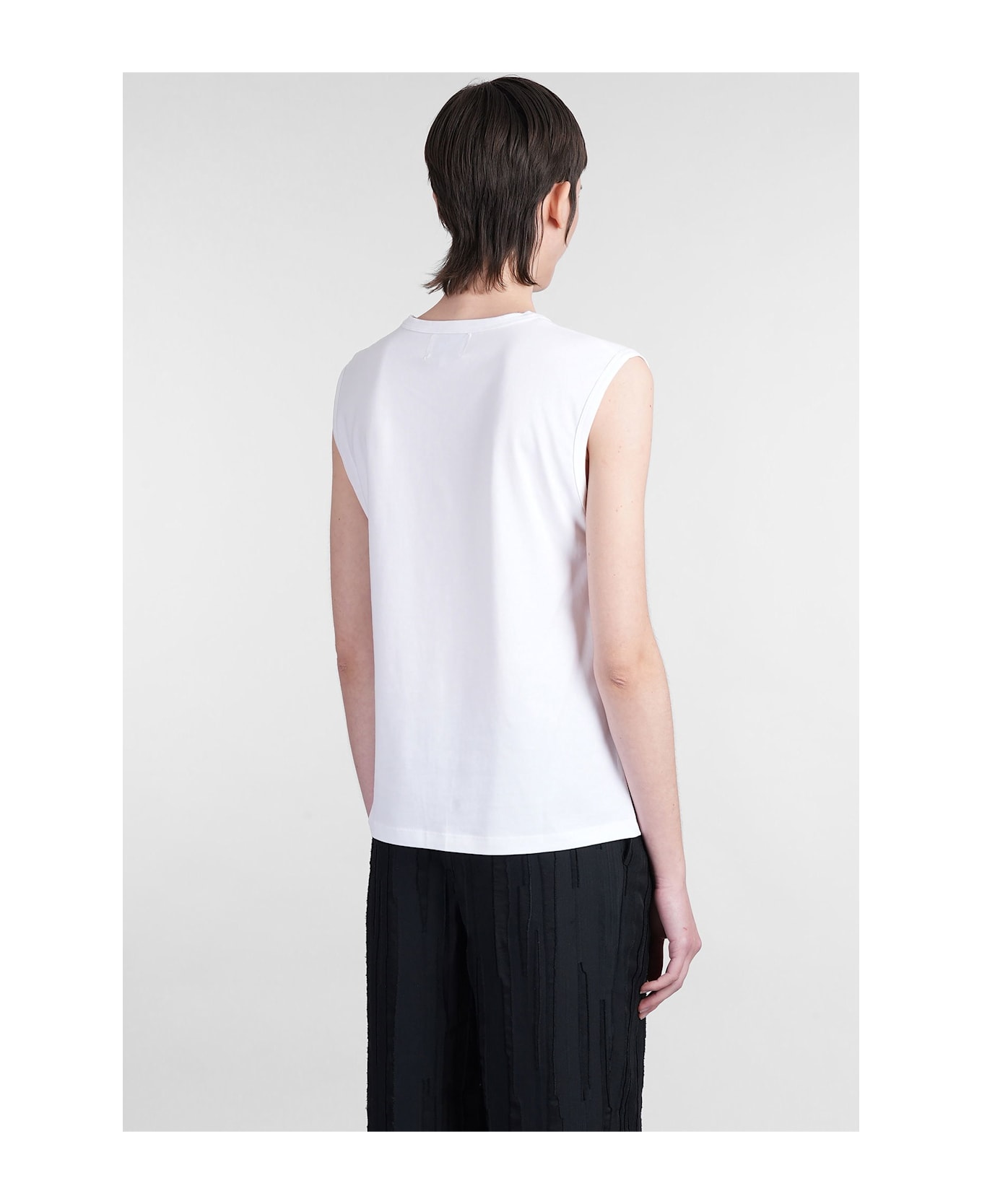 Loulou Studio Brani Tank Top In White Cotton - white