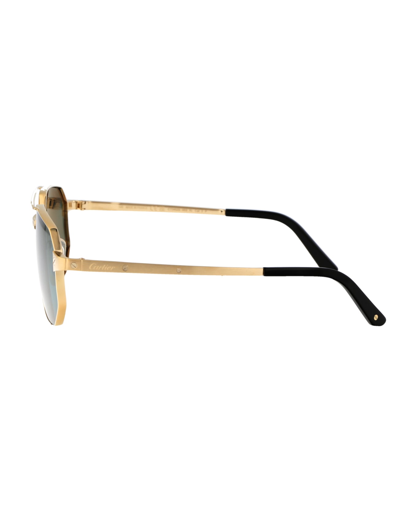 Cartier Eyewear Ct0462s Sunglasses - 003 GOLD GOLD GREEN サングラス