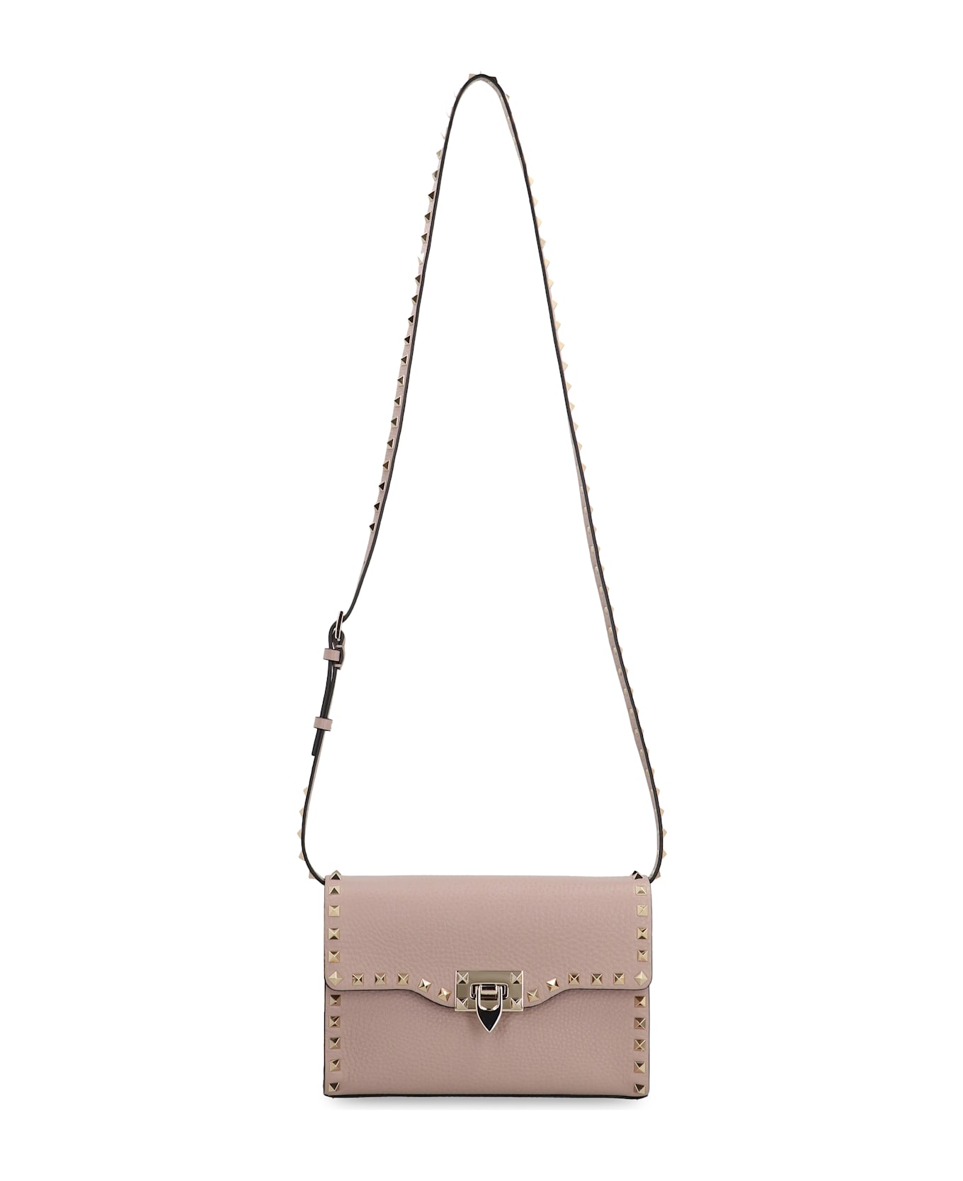 Valentino Garavani Rockstud Piccola Leather Crossbody Bag - Pink