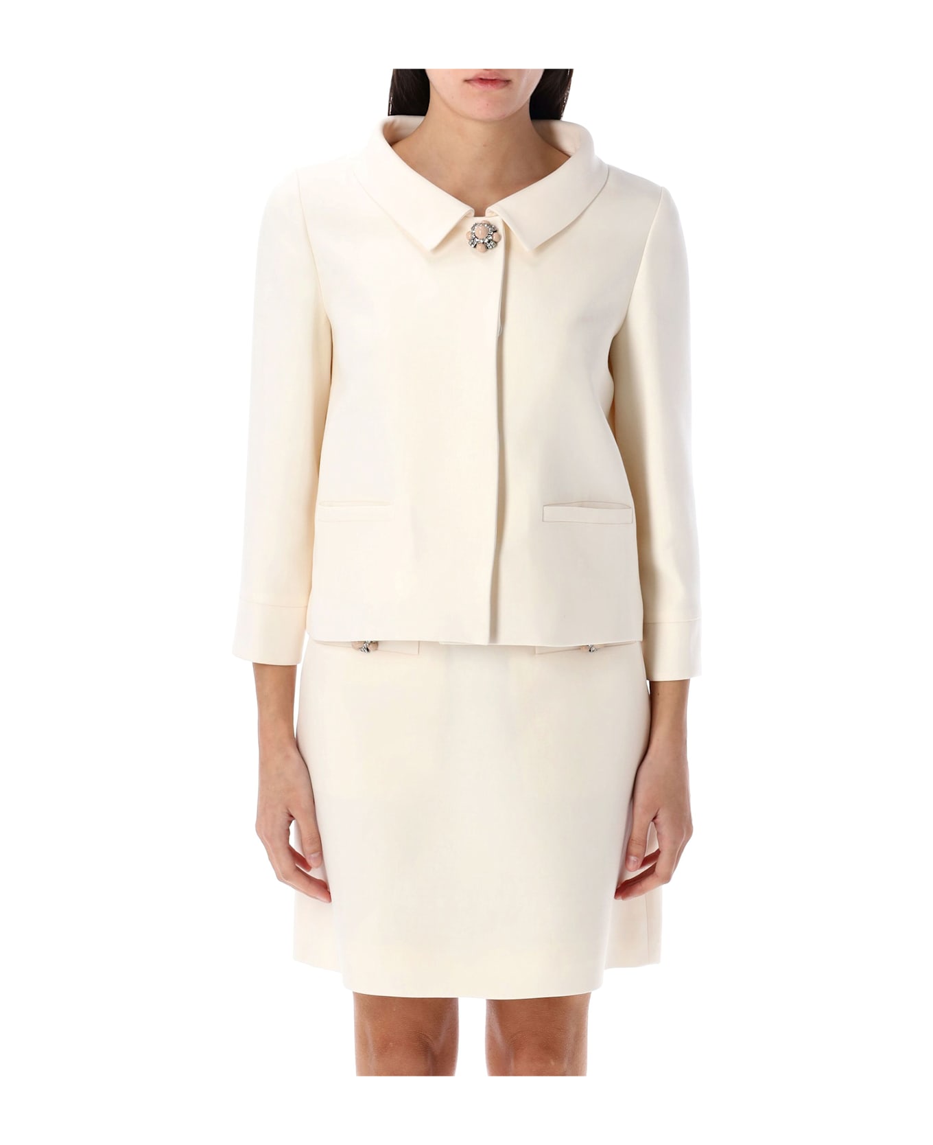 Valentino Garavani Crepe Couture Jacket - AVORIO