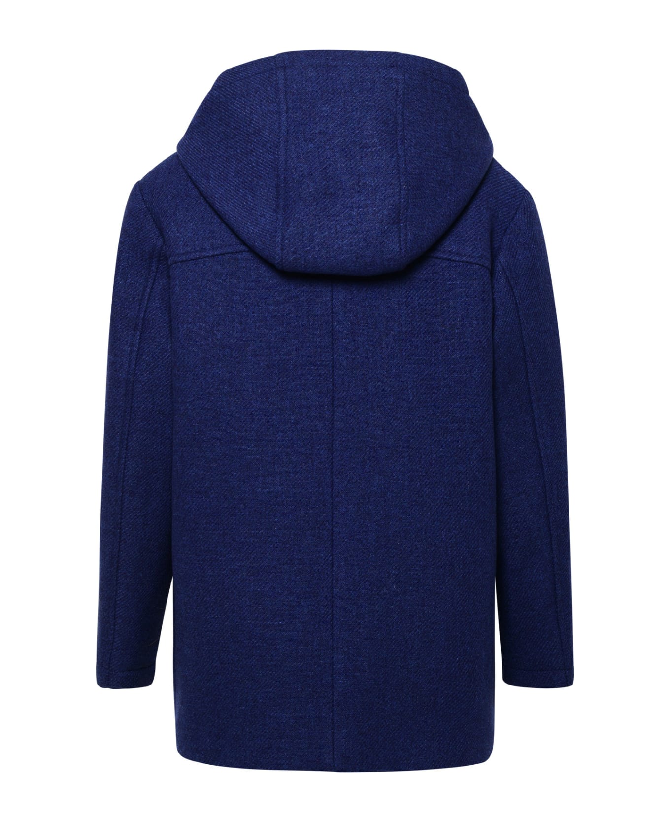 Versace Blue Wool Coat - Navy