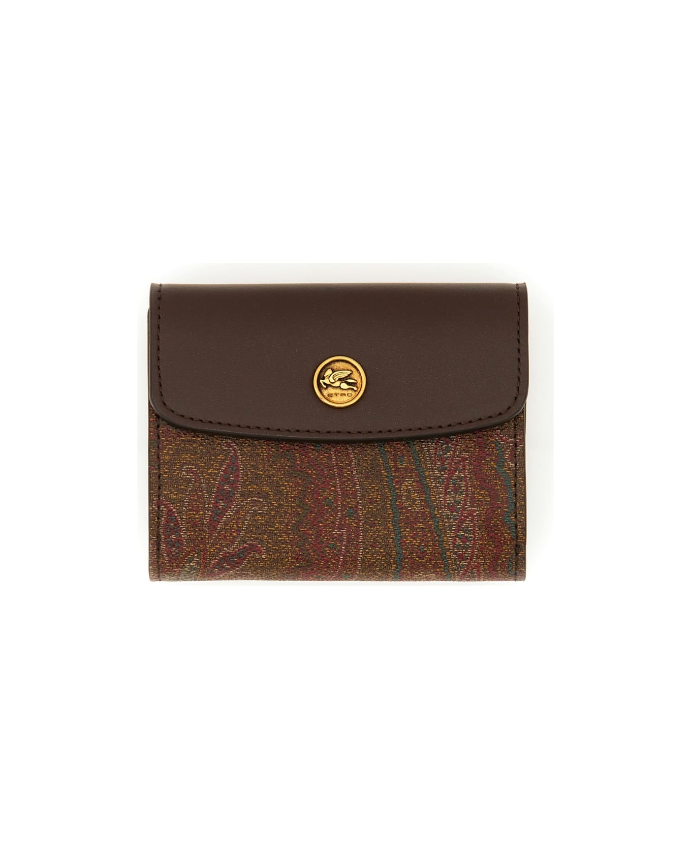 Etro Paisley Wallet - BROWN