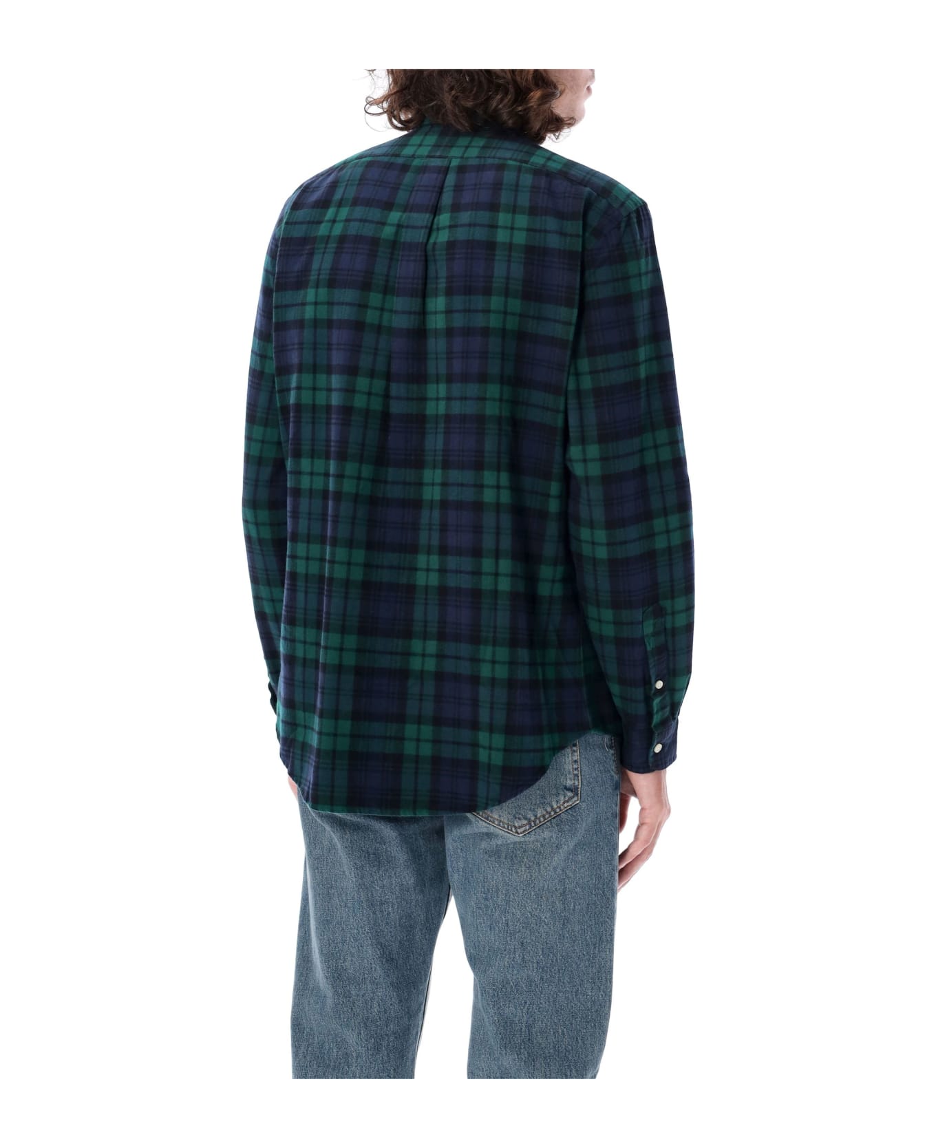 Polo Ralph Lauren Check Custom Fit Shirt - GREEN CHECK