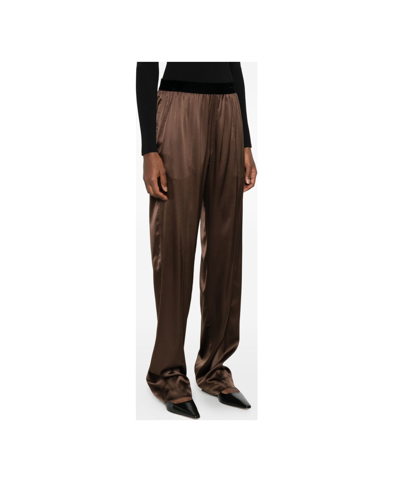 Tom Ford Pajama Silk Trousers - Brown