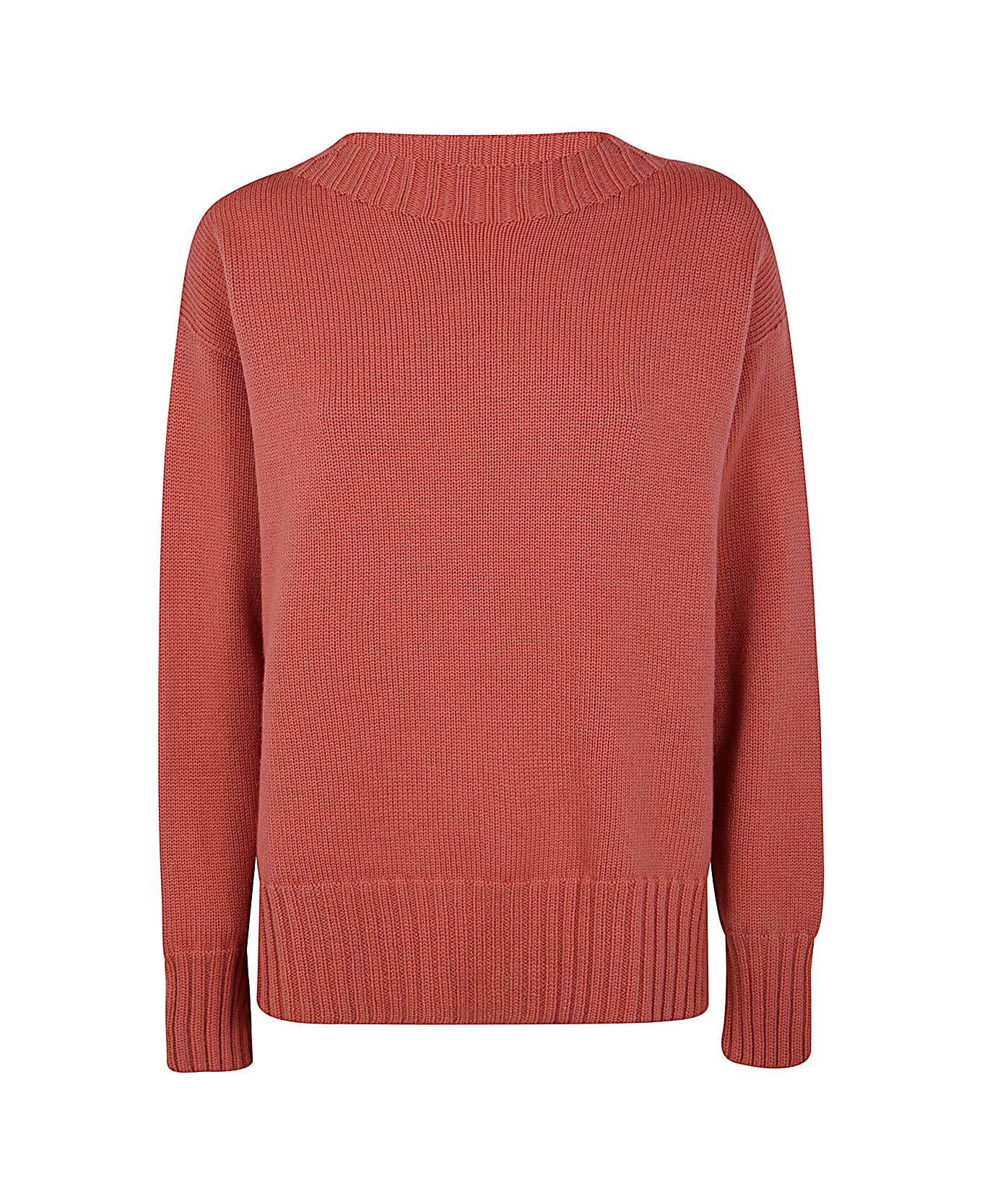 Drumohr Long Sleeves Crew Neck Oversized Sweater - Hibiscus