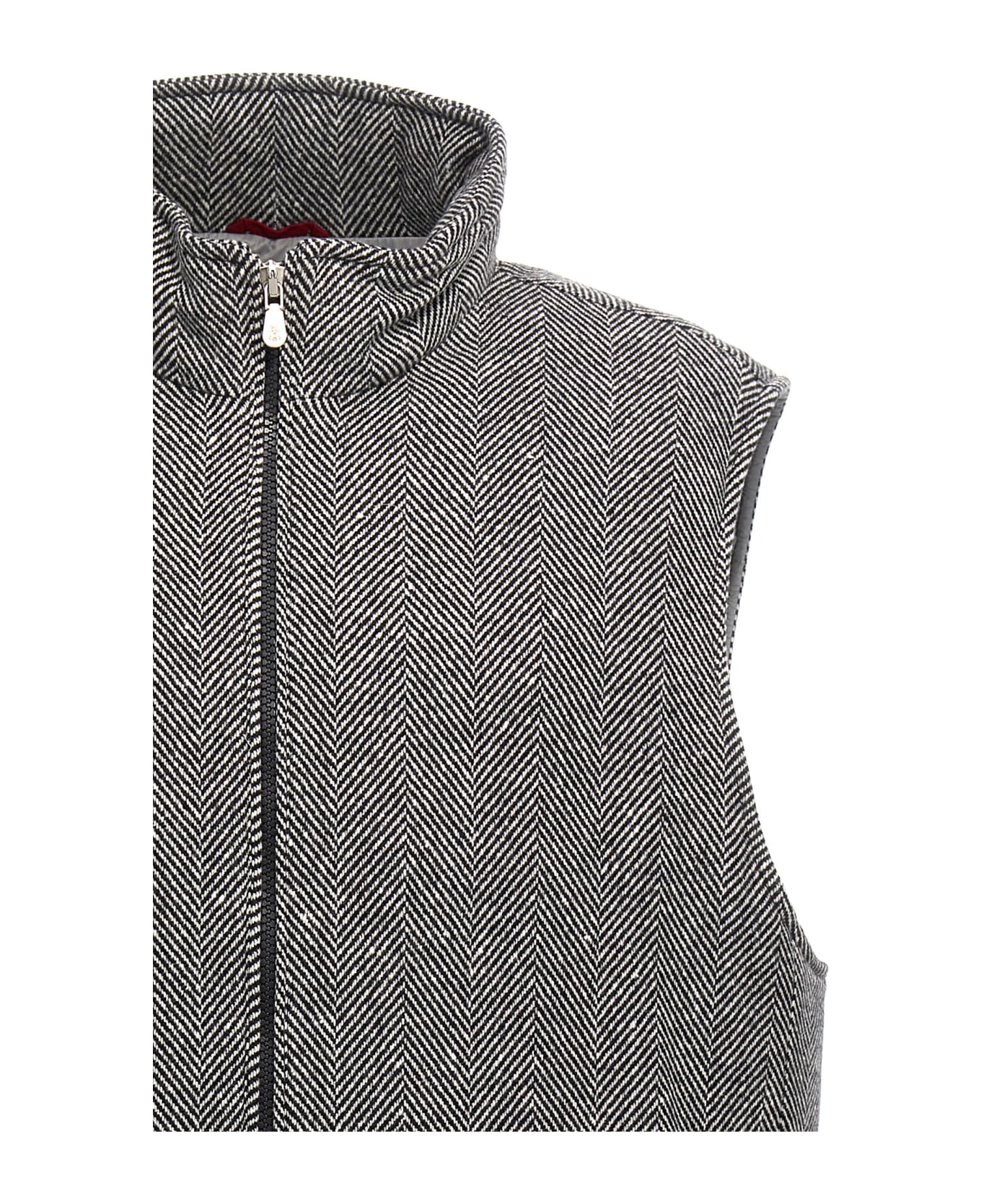 Brunello Cucinelli Chevron Vest - Gray