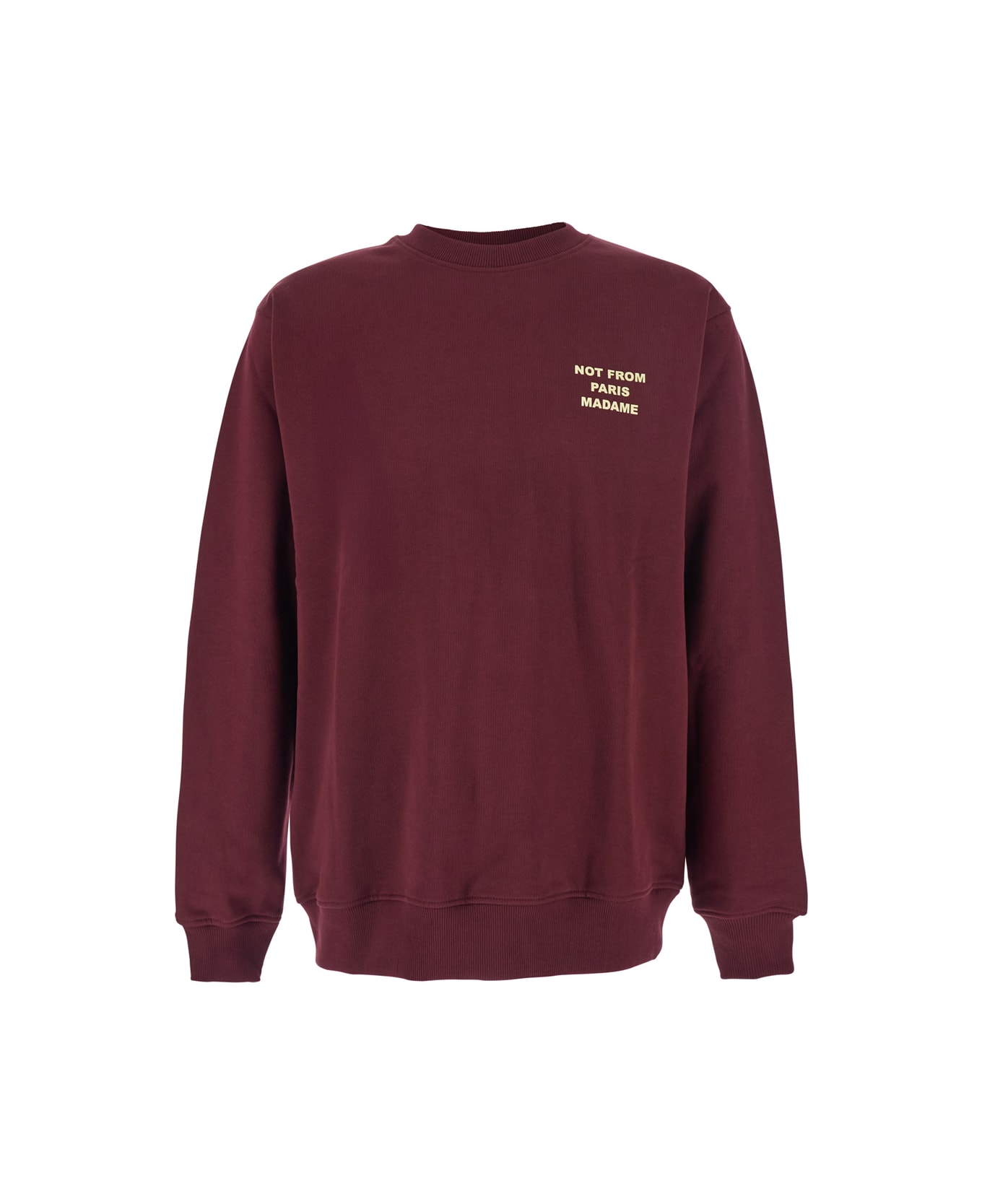 Drôle de Monsieur Bordeaux Hoodie With Logo On Front And Back In Cotton Man - Bordeaux