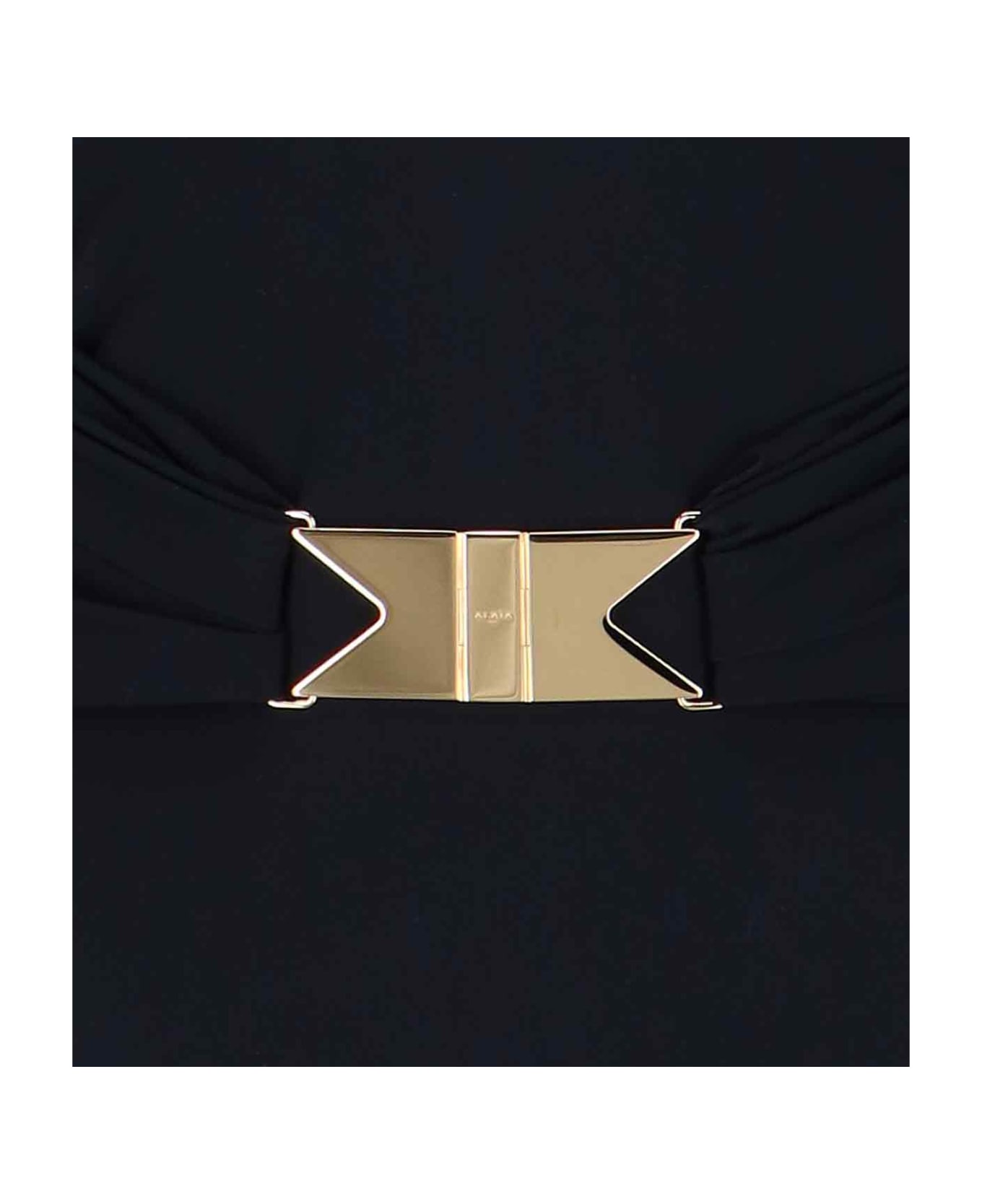 Alaia Belt Detail One-piece Swimsuit - Black  
