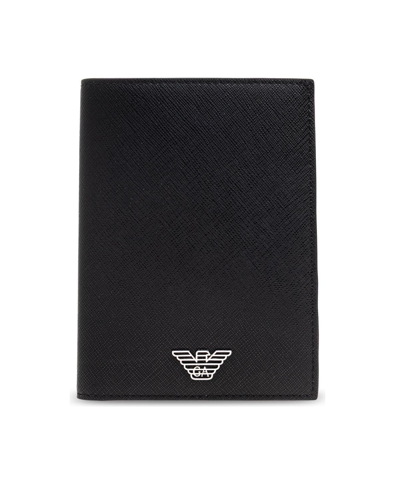Emporio Armani Elegant Document Holder - Black