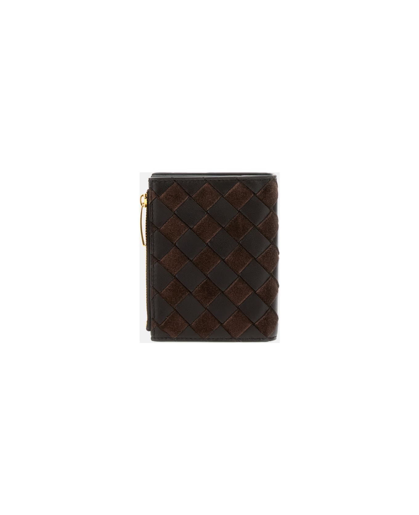 Bottega Veneta Small Intrecciato Wallet - Brown