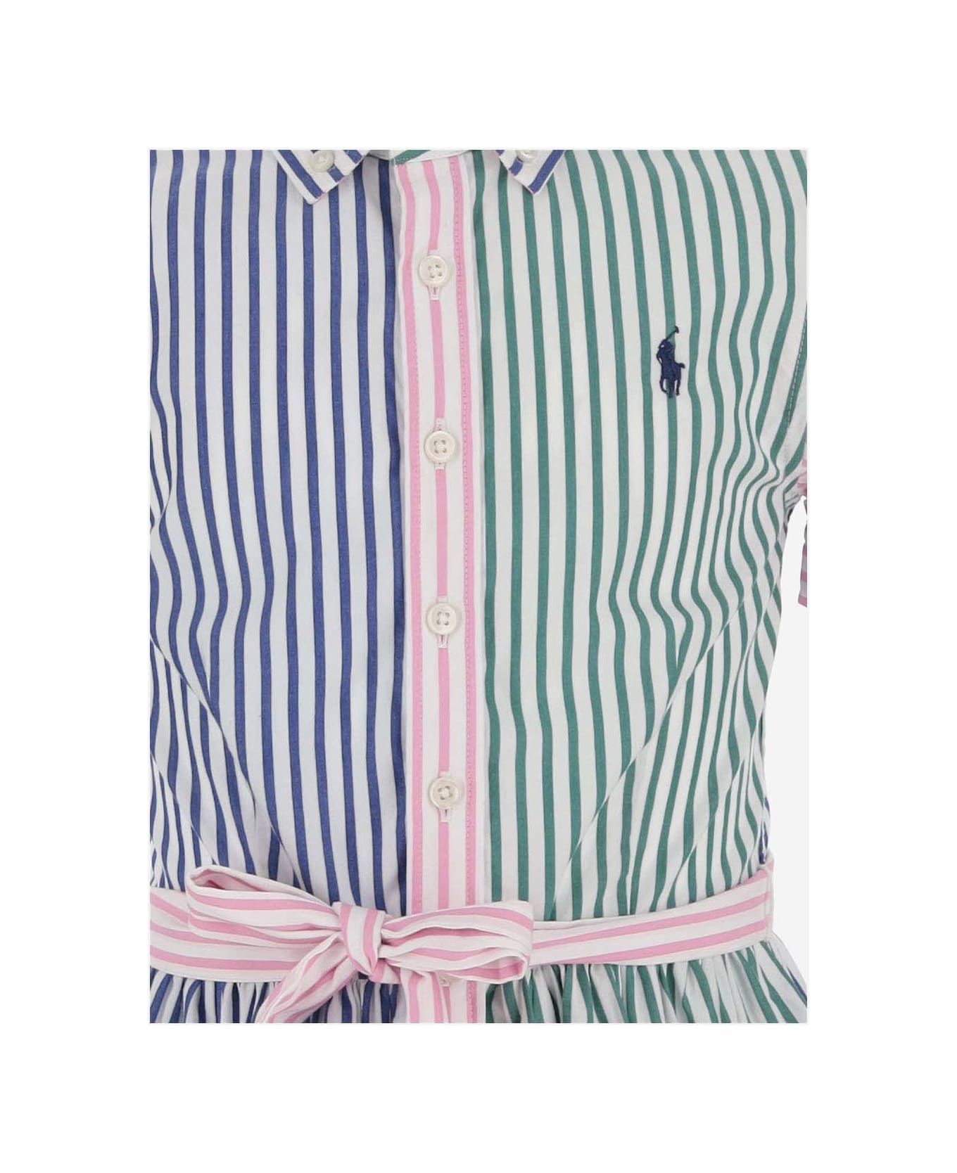 Polo Ralph Lauren Cotton Dress With Striped Pattern - Red