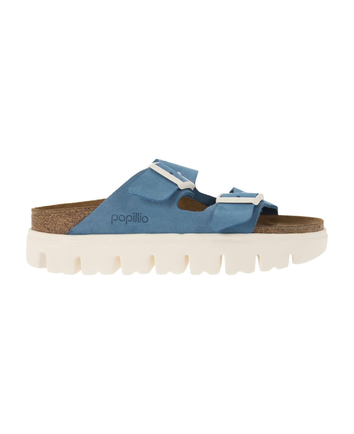 Birkenstock Arizona Pap Chunky - Sandal With Buckles - Light Blue サンダル