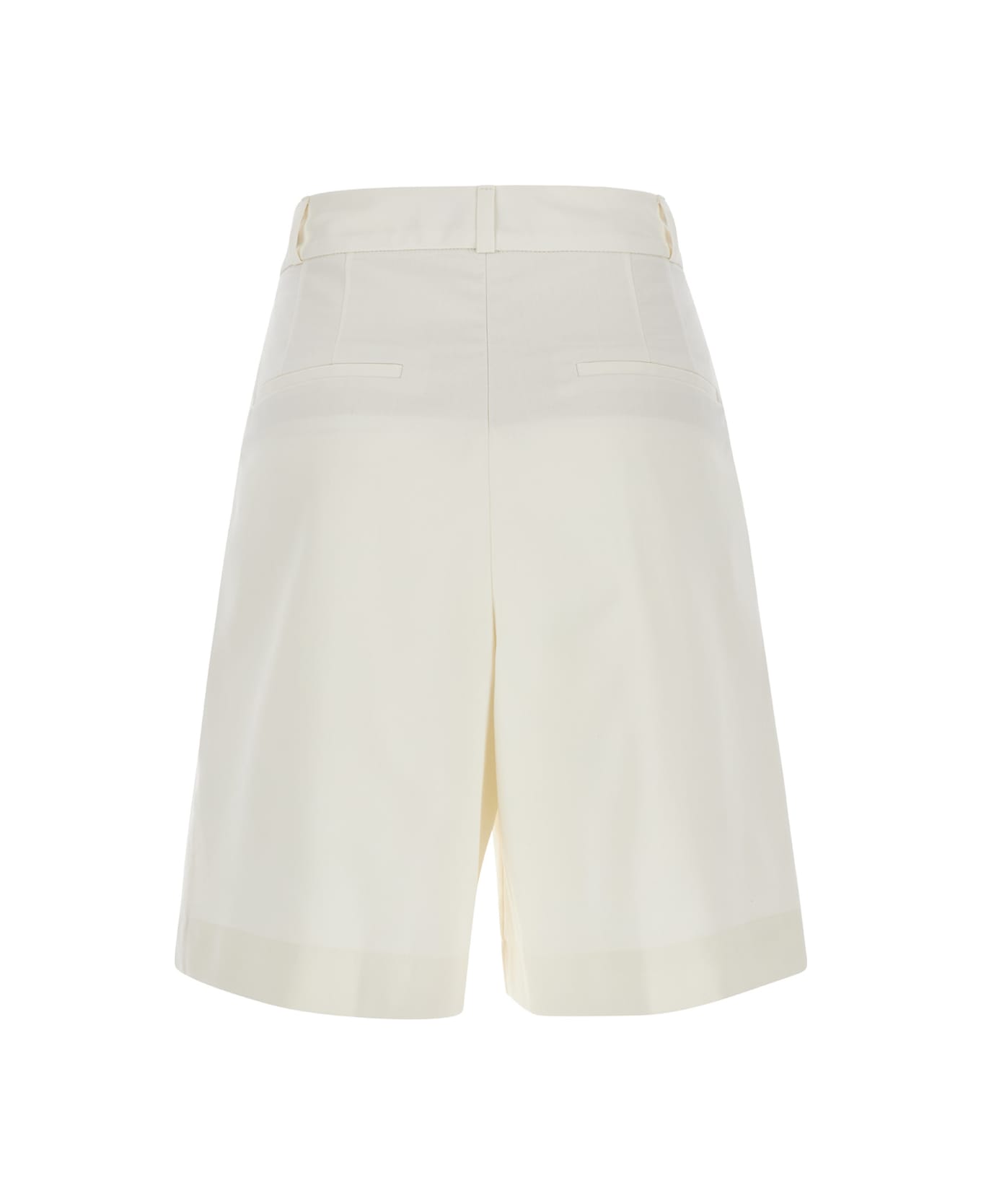 Róhe White Tailored Shorts In Wool Woman - White