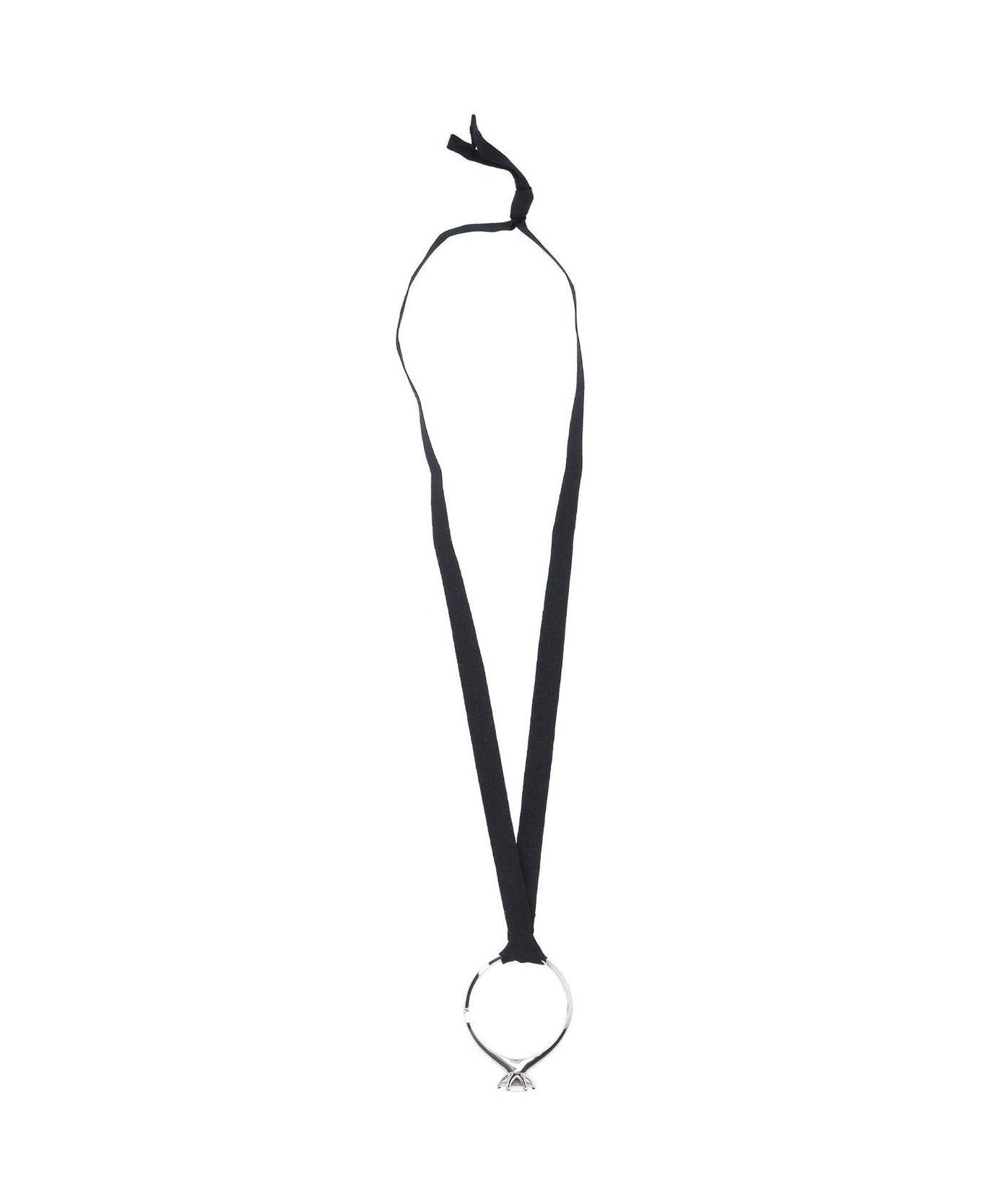 MM6 Maison Margiela Ring-shaped Pendant Necklace - SILVER