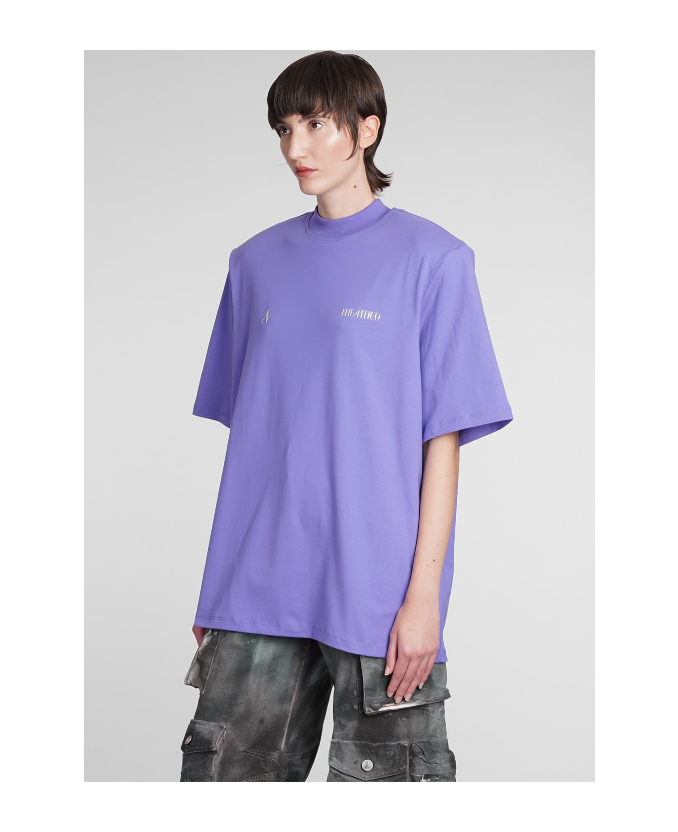 The Attico Purple Cotton Oversize Kilie T-shirt - Purple