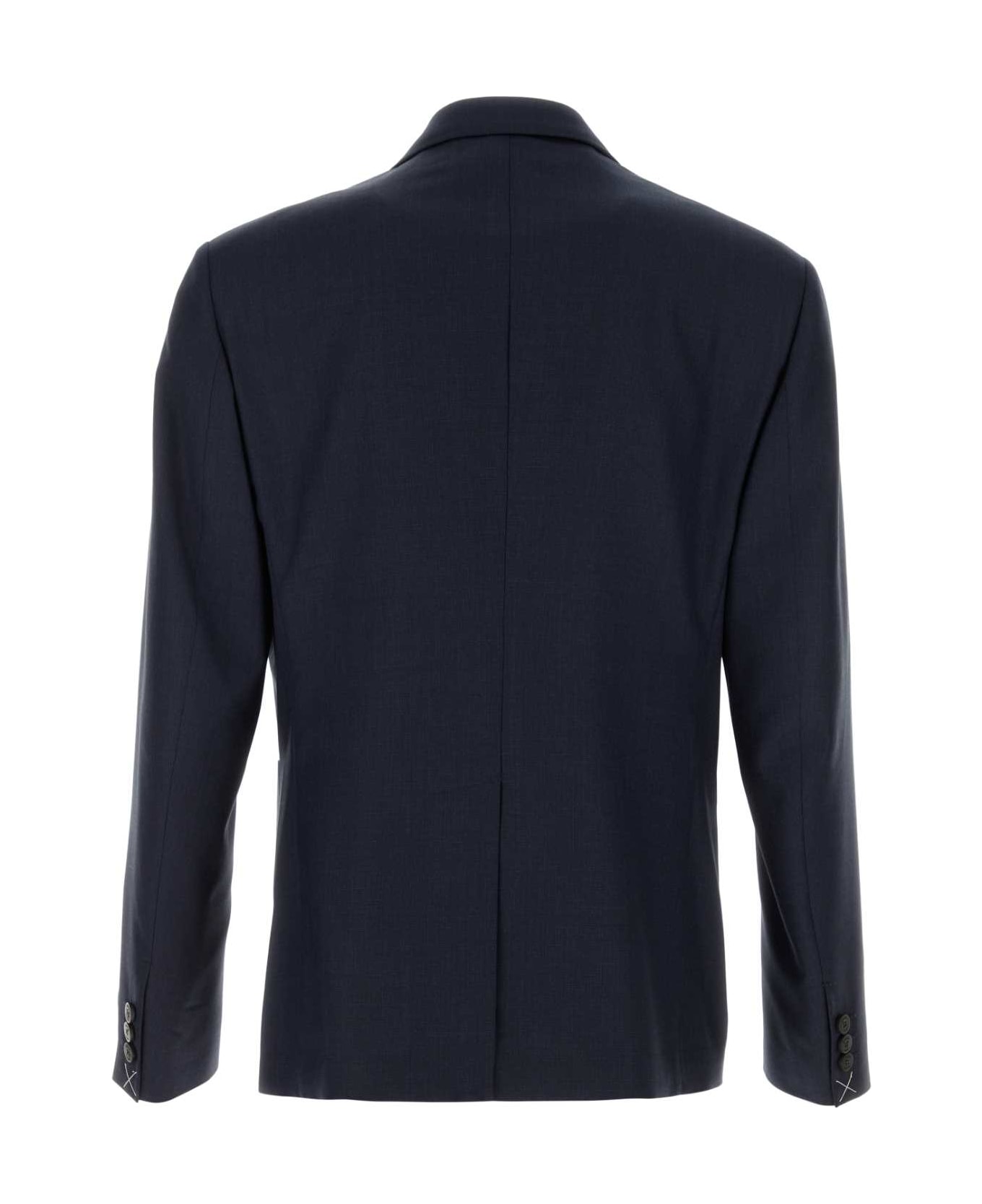 Versace Dark Blue Wool Blazer - INKBLUE