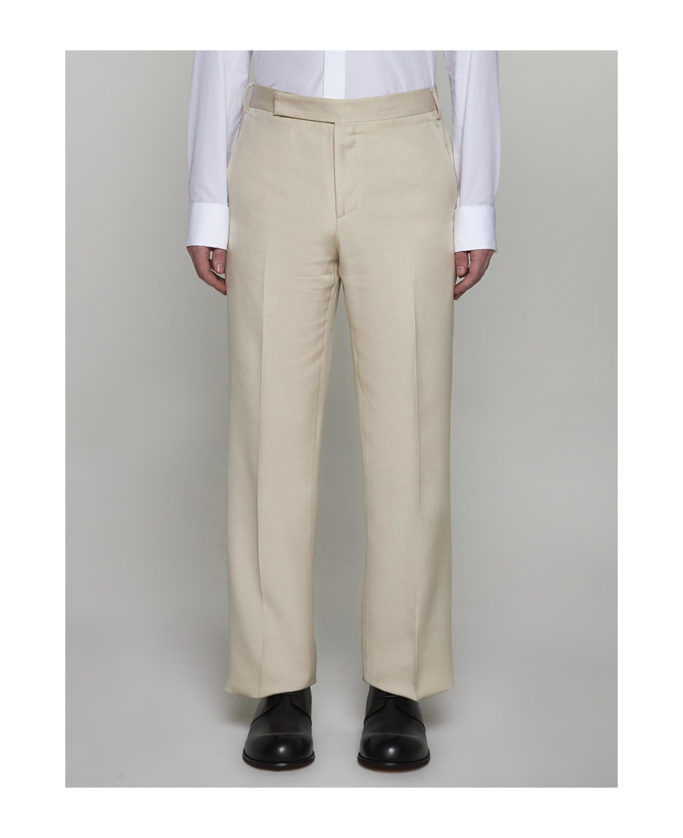 Lardini Viscose-blend Trousers - SAND