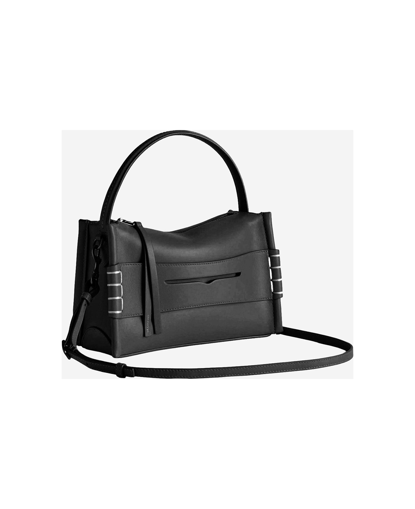 J.W. Anderson Small Leather Loafer Bag With Logo - Black