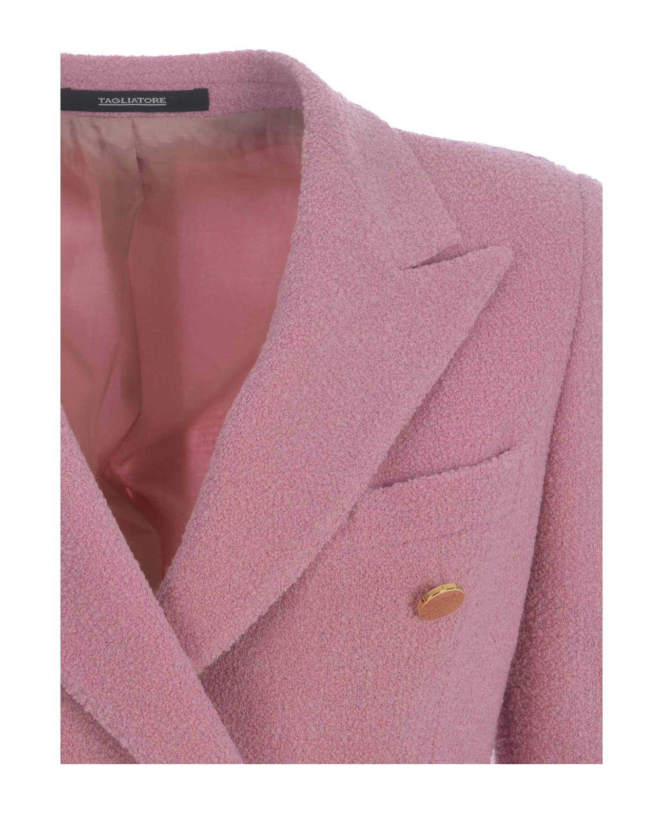 Tagliatore Double-breasted Jacket "j-alicya" In Shaved Boucle - Rosa