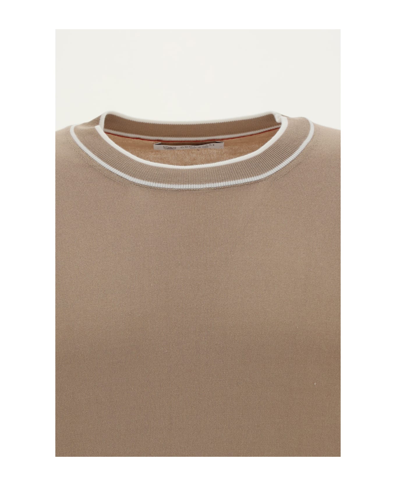 Brunello Cucinelli Cotton Knit T-shirt - Beige シャツ