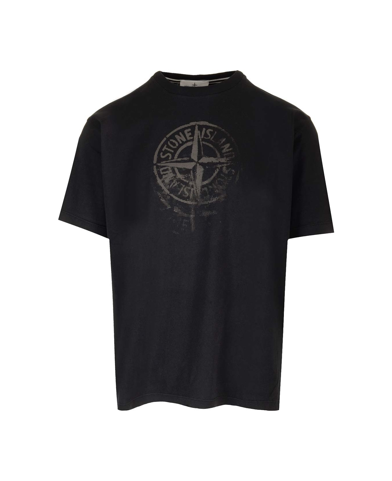 Stone Island Cotton Crew-neck T-shirt - black