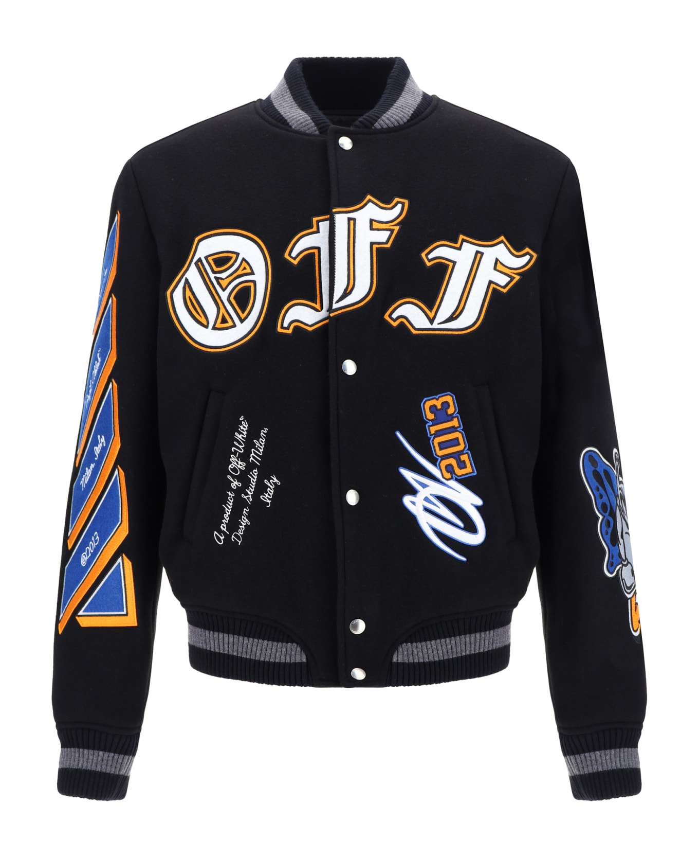 Off-White College Jacket - Black Multicolor