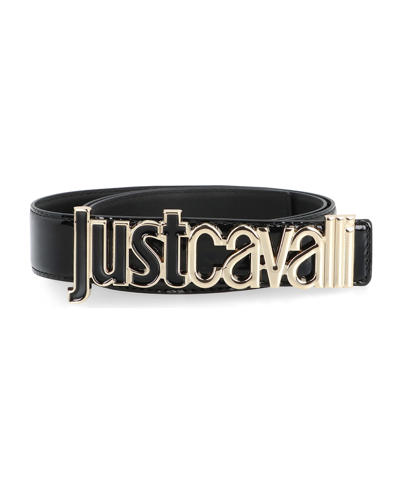 Just Cavalli Jc Patent Leather Belt - black