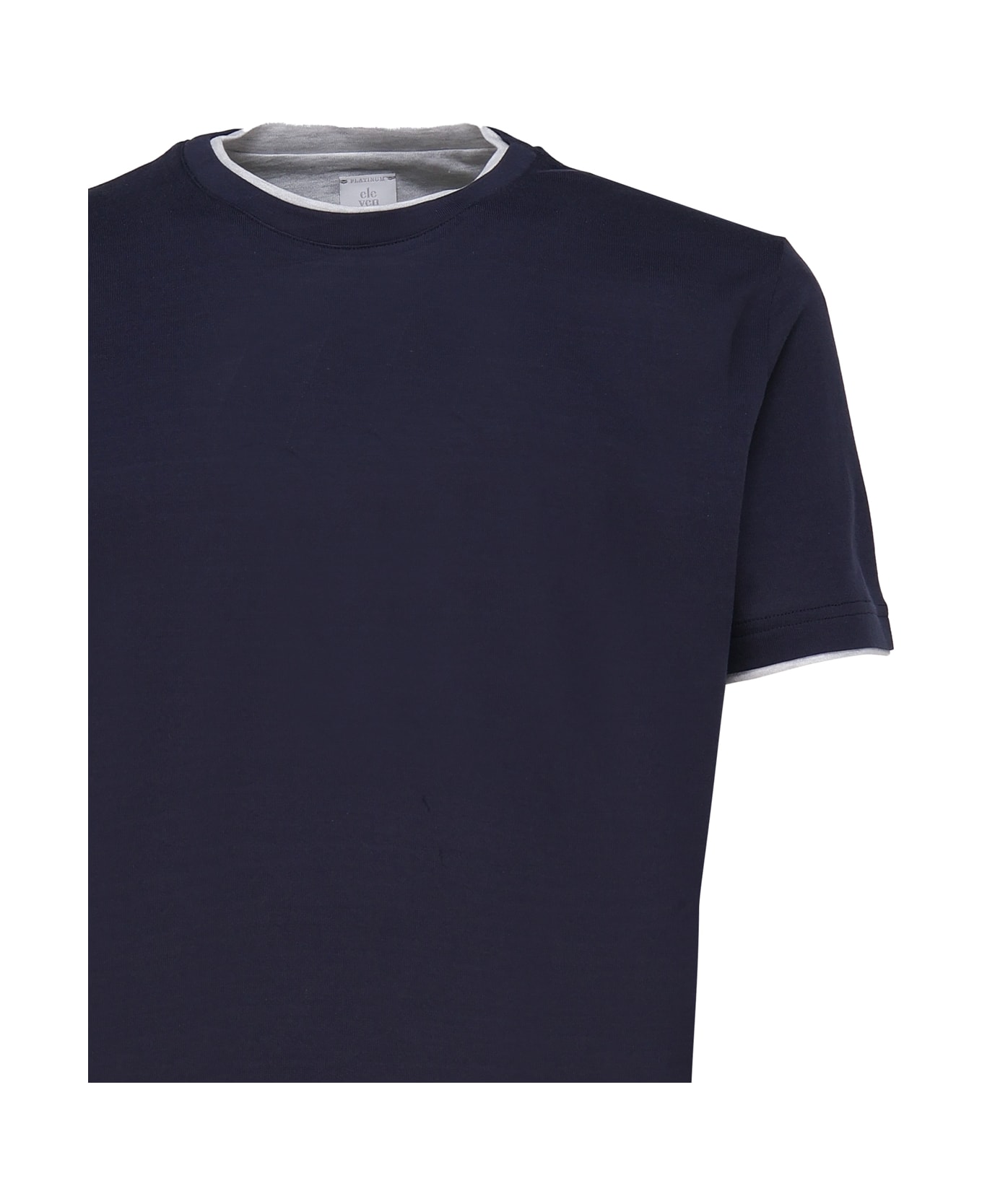Eleventy Crew Neck T-shirt - Blue, Light Gray