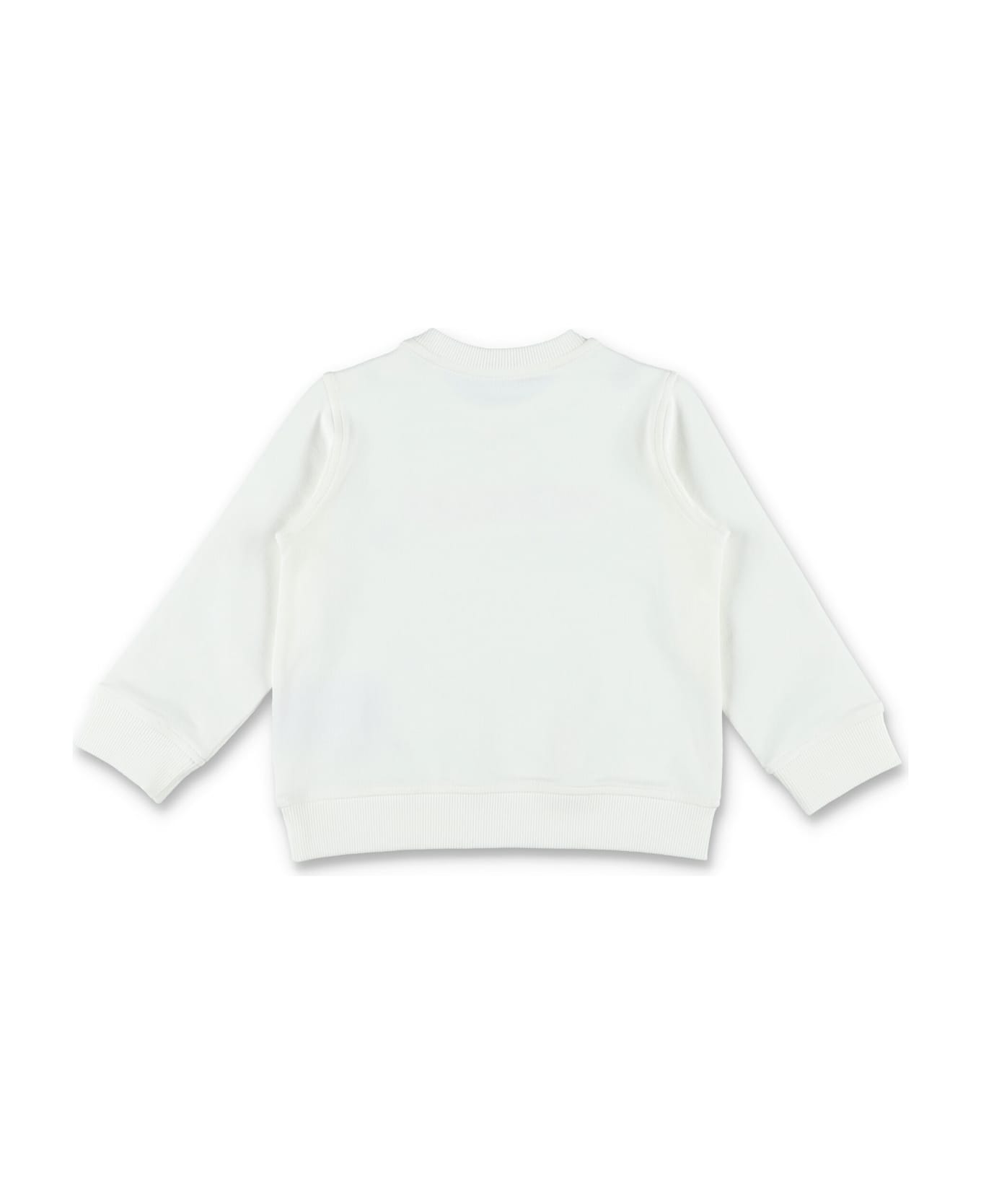 Moncler Kid - Embroidered Logo Coton Sweatshirt - WHITE