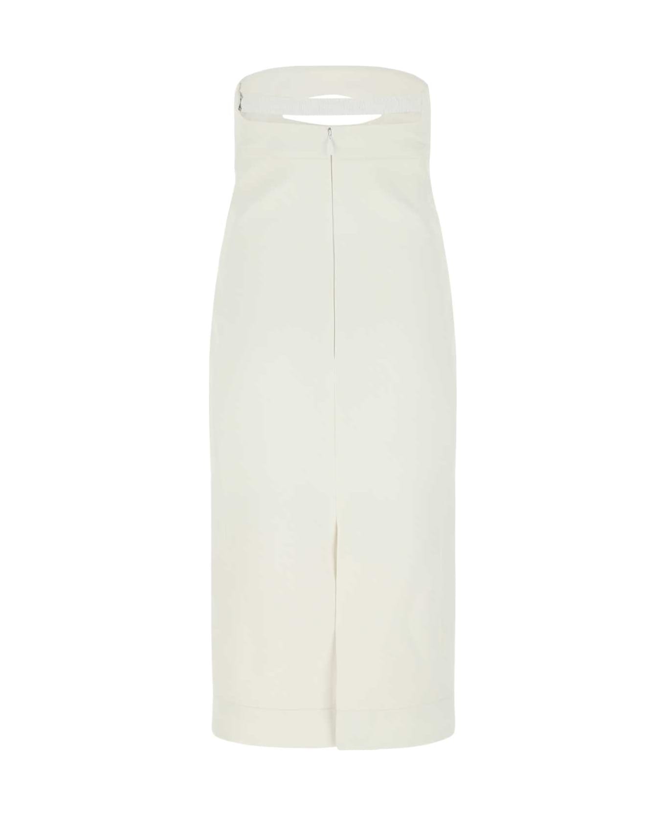 Saint Laurent White Viscose Dress - 9935 ワンピース＆ドレス