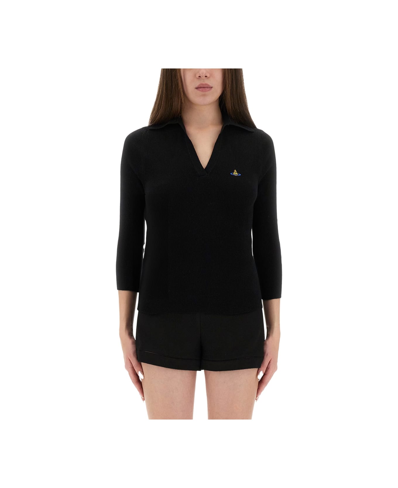 Vivienne Westwood Polo Shirt "navy" - BLACK