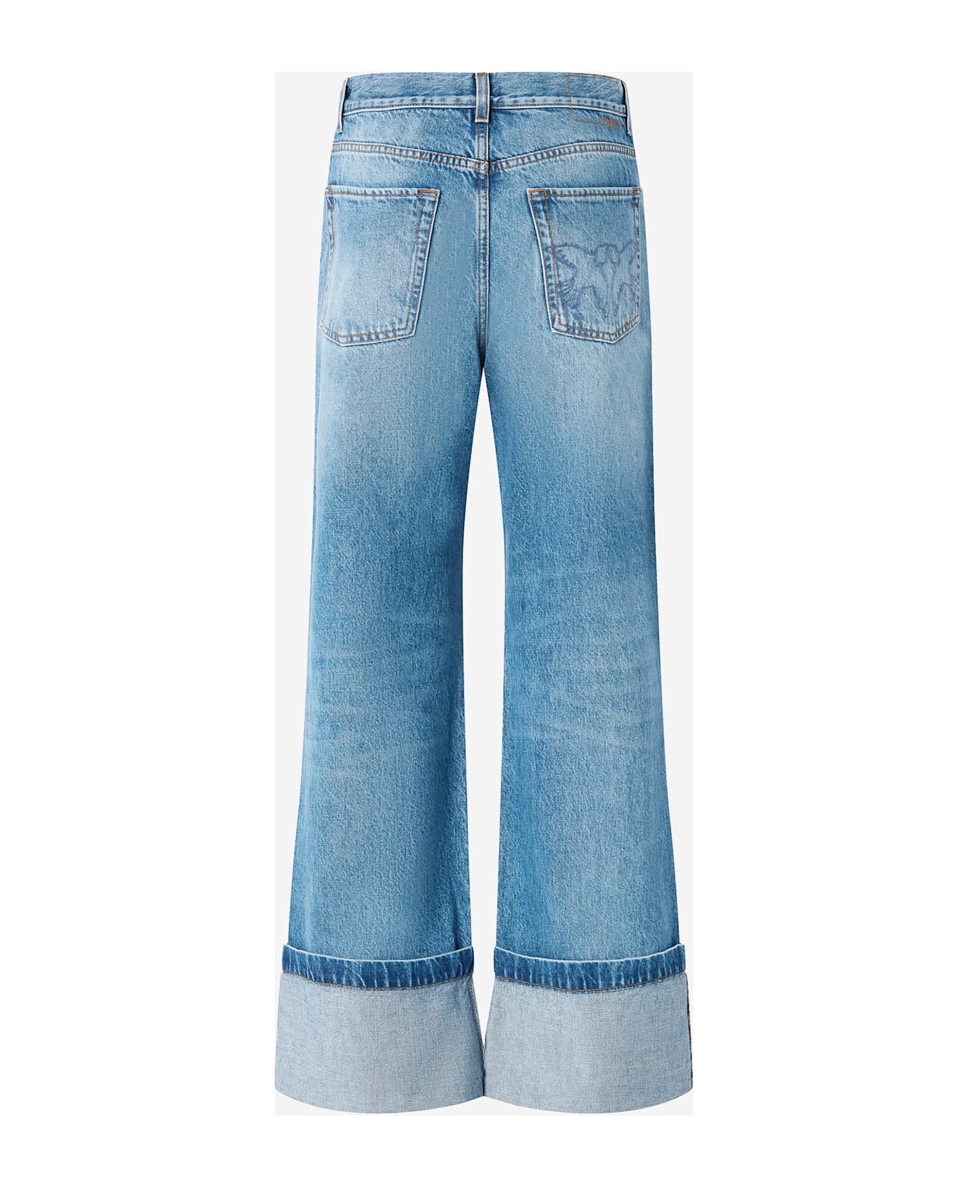 Pinko Cotton Jeans With Turn-ups - Denim