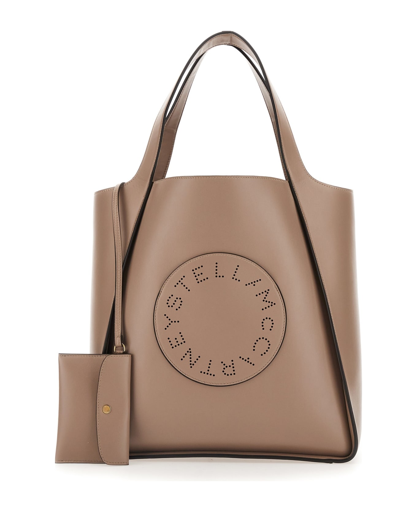 Stella McCartney Square Tote Bag With Logo - TORTORA