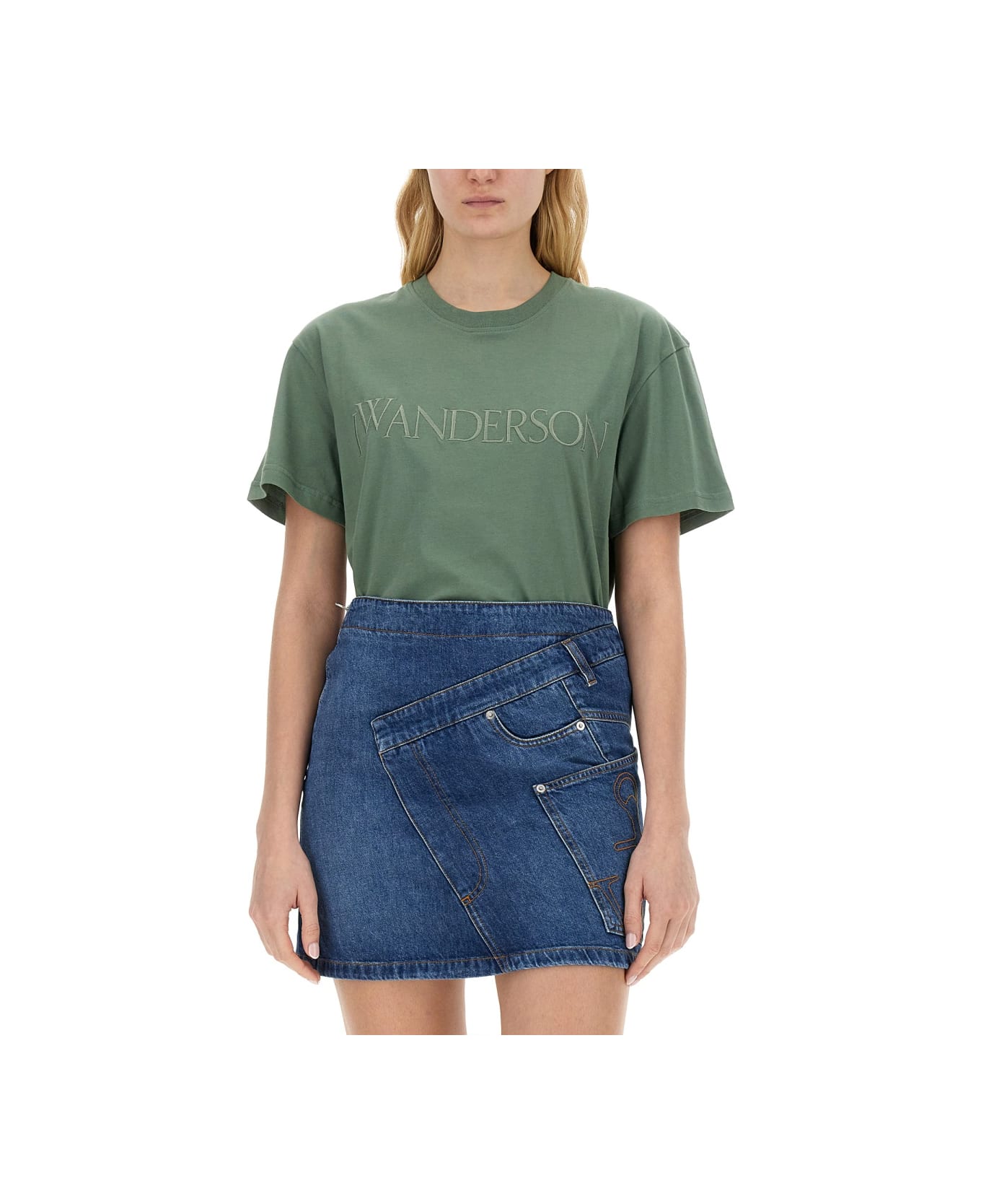 J.W. Anderson T-shirt With Logo - GREEN Tシャツ