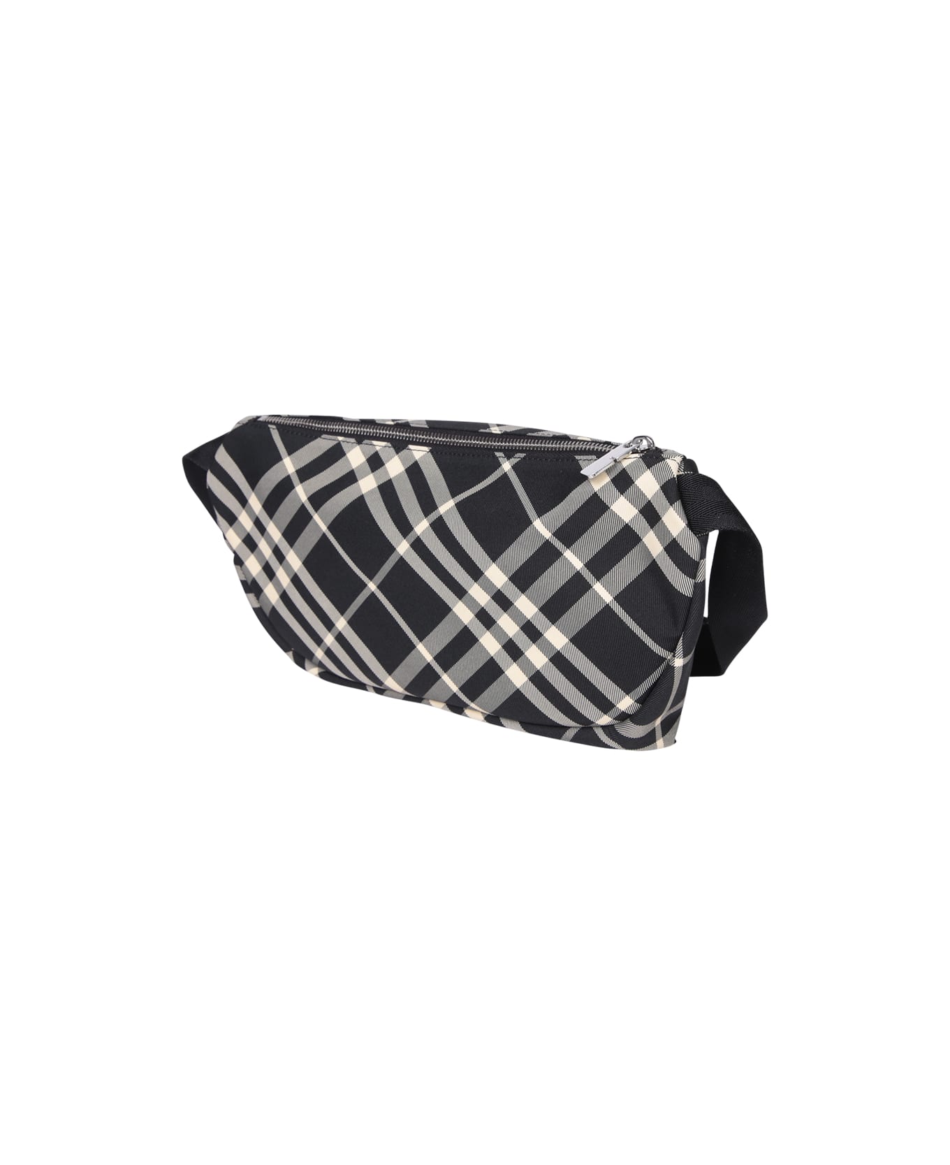 Burberry Black Check Fanny Pack - Black