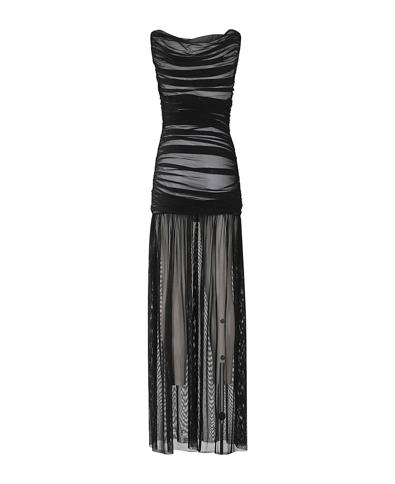 Norma Kamali Tara Pickleball Gown - Black Snow White