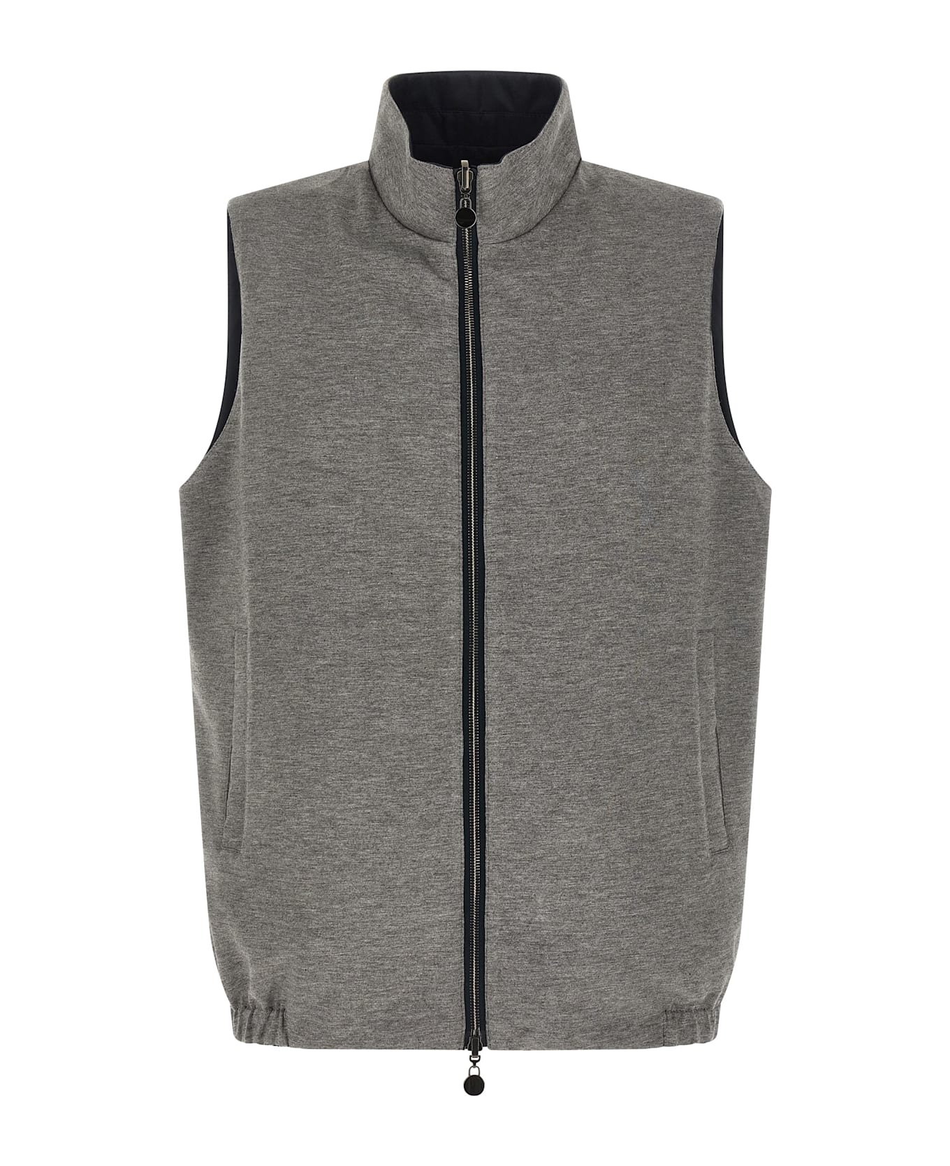 Kiton Double Face Nylon Vest - Blue
