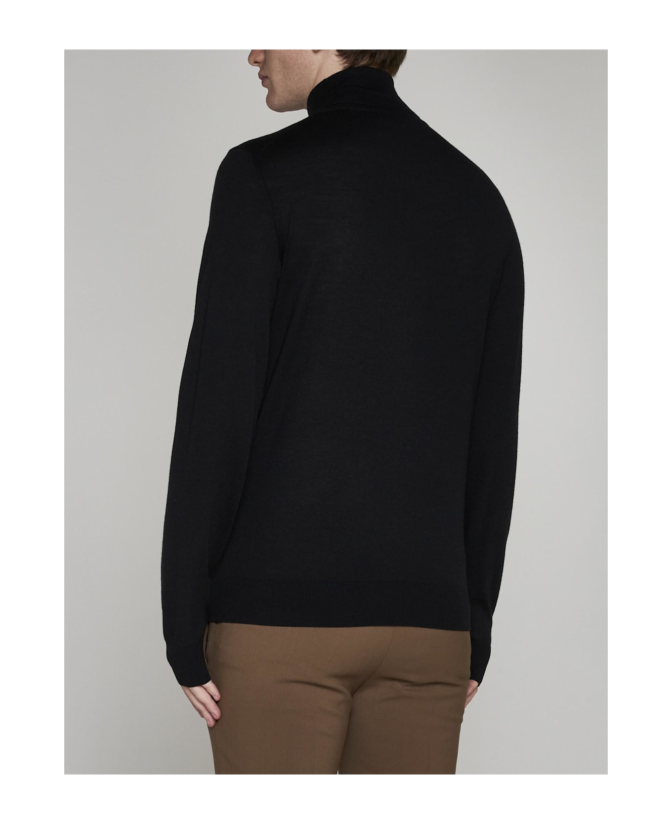 Piacenza Cashmere Wool Turtleneck - Nero