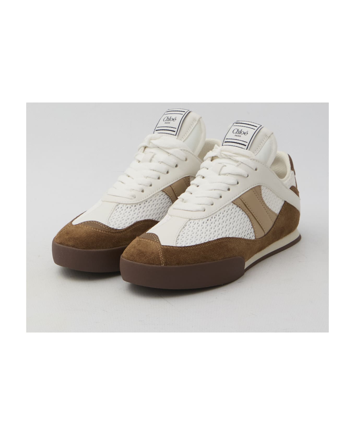Chloé Kick Sneakers - NATURAL BROWN