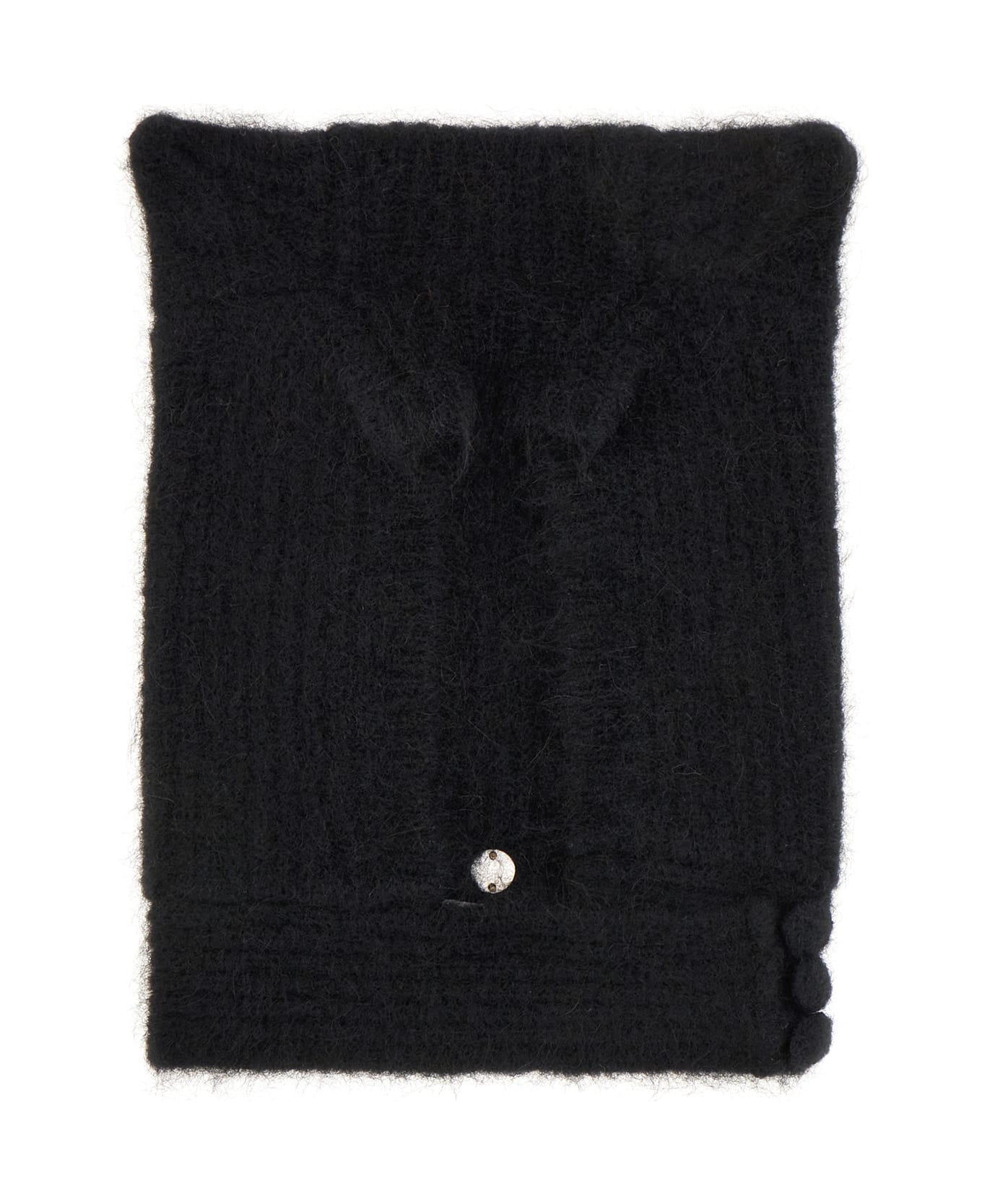 Coperni Black Stretch Wool Blend Beanie Hat - BLACK