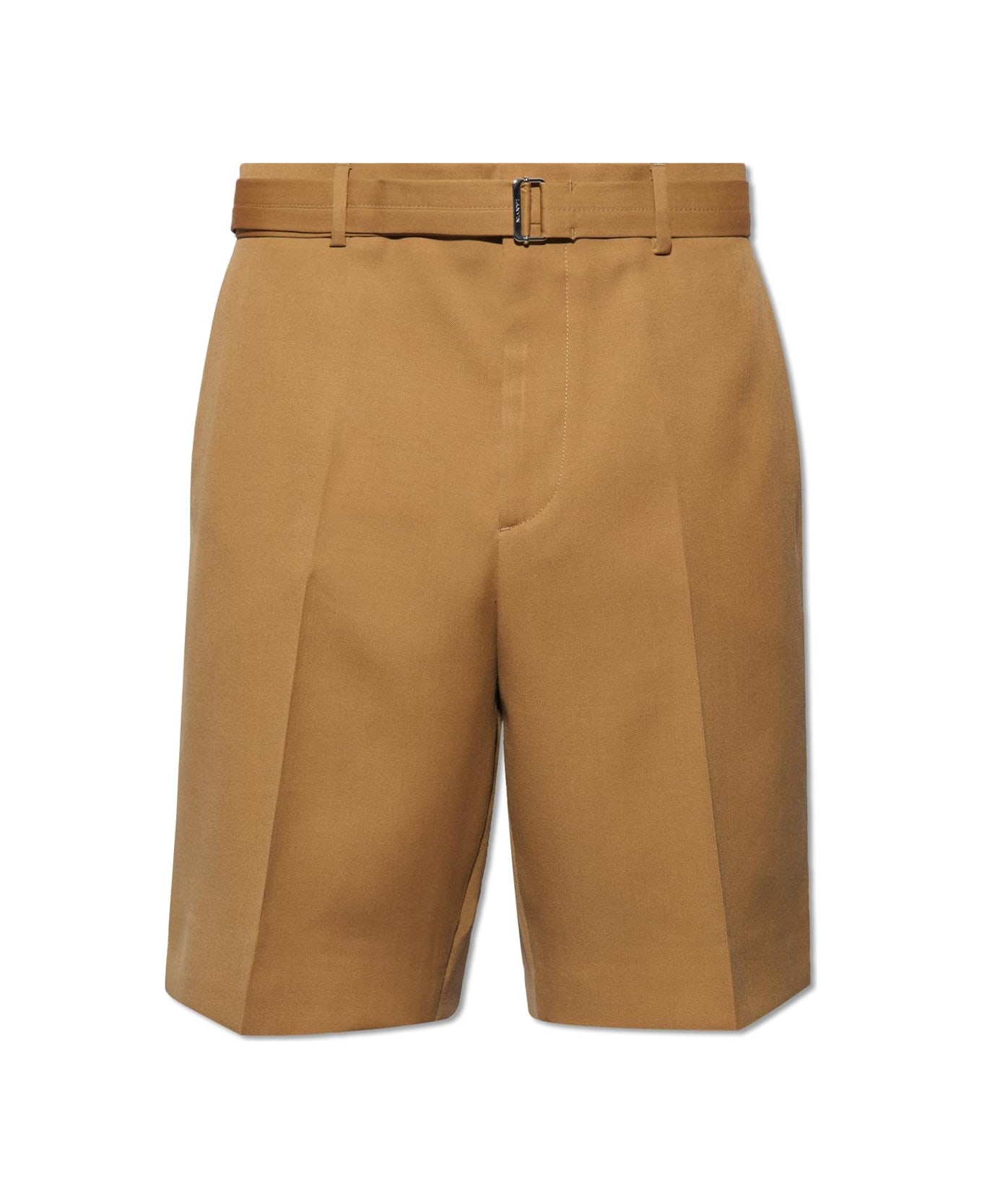 Lanvin Pleat-front Shorts - BROWN
